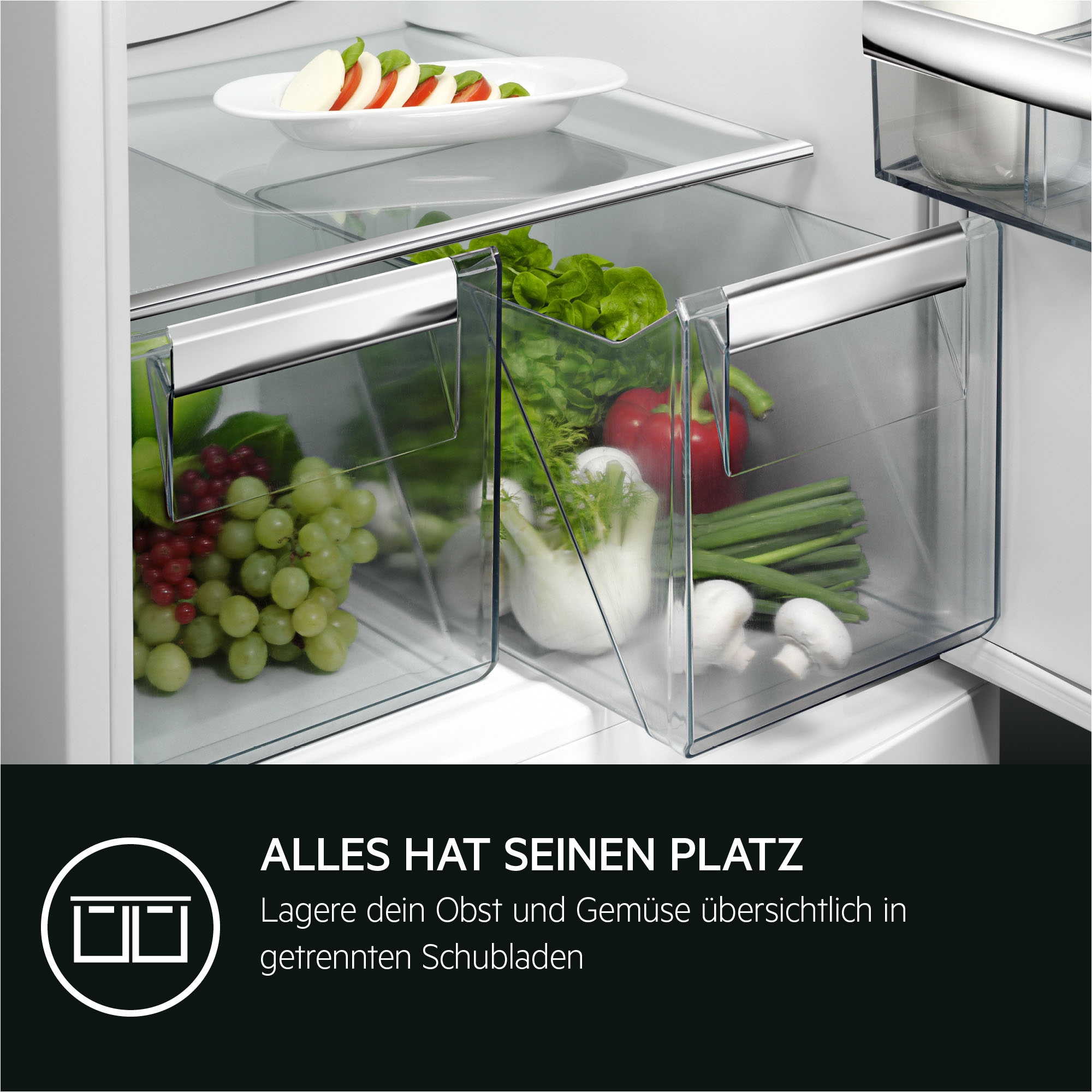 AEG Einbaukühlgefrierkombination 5000 »TSC5S183DF« 176,9 cm hoch 55,7 cm breit LowFrost: Erheblich weniger Eisbildung
