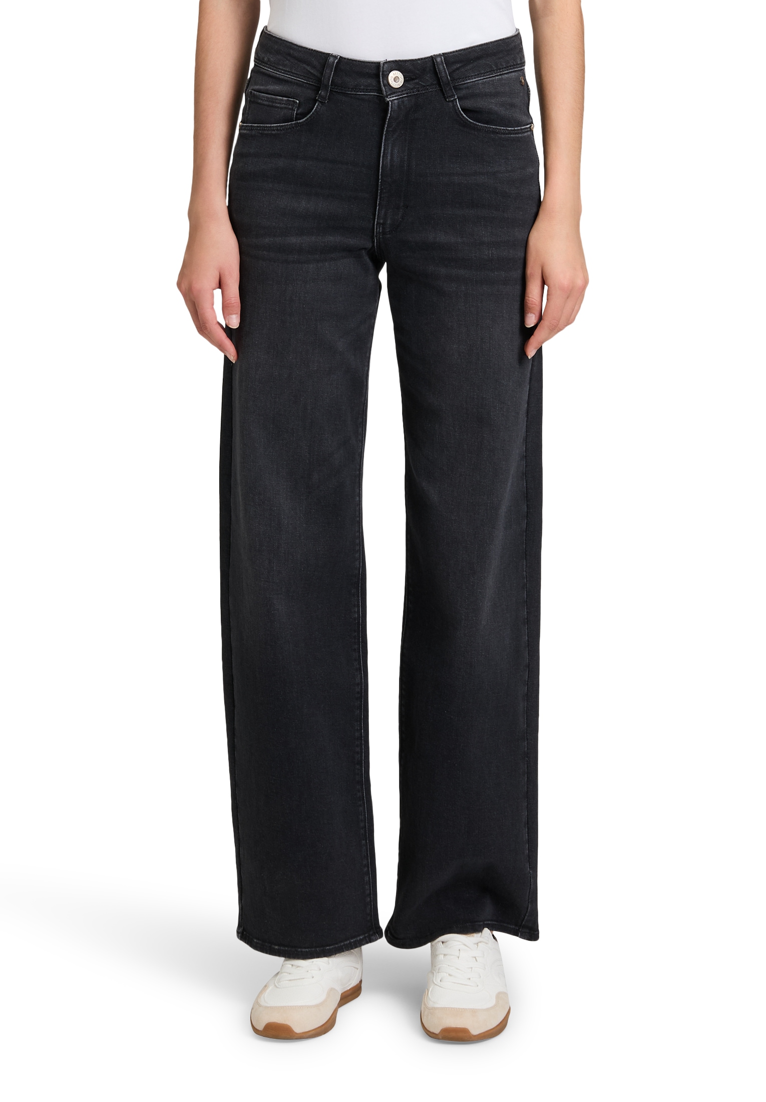 Betty&Co Taillenhose »High Waisted-Jeans mit weitem Bein«