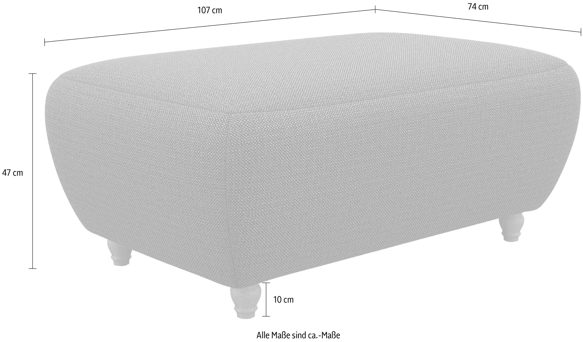 Home affaire Polsterhocker »Boston« 1 Stk. tlg. in 4 Bezugsqualitäten, auch in NaturLEDER