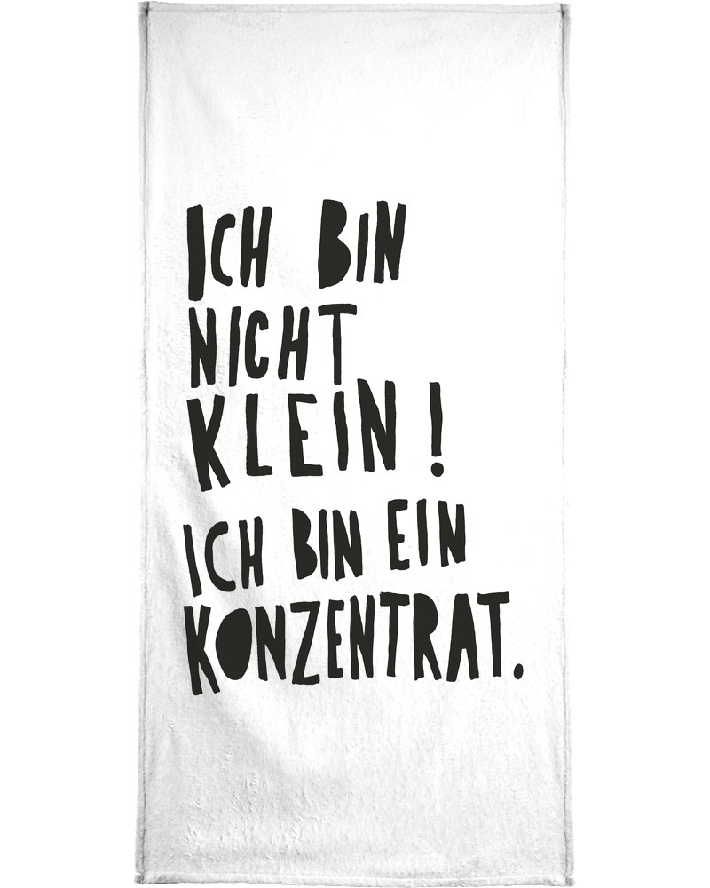 Juniqe Handtuch »Konzentrat«, (1 St.), Weiche Frottee-Veloursqualität