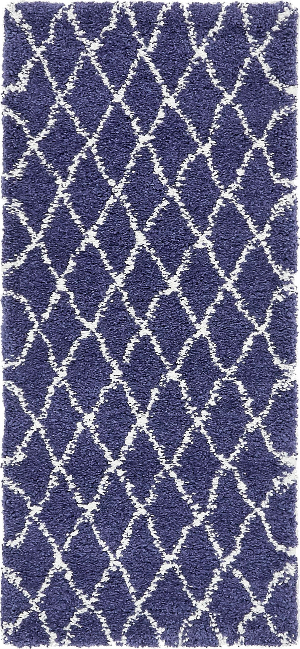 Myflair Möbel & Accessoires Hochflor-Läufer »Temara Shag Lagerräumung«, rechteckig, 51 mm Höhe, Teppich-Läufer, gewebt, Rauten Design, weich & kuschelig