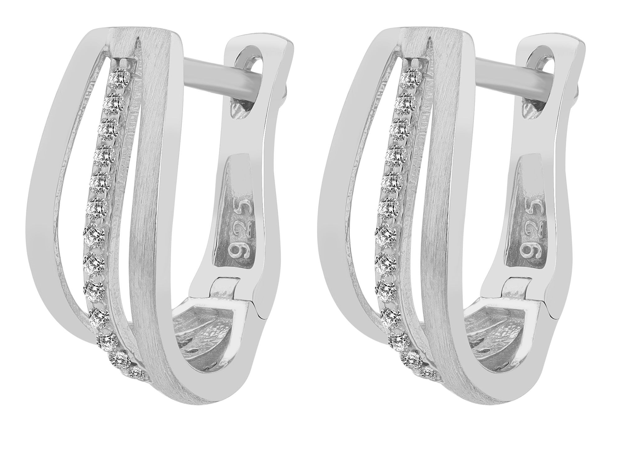 Adelia´s Paar Ohrstecker »Damen Ohrringe ¿ Ohrstecker aus 925 Silber mit Zirkonia«