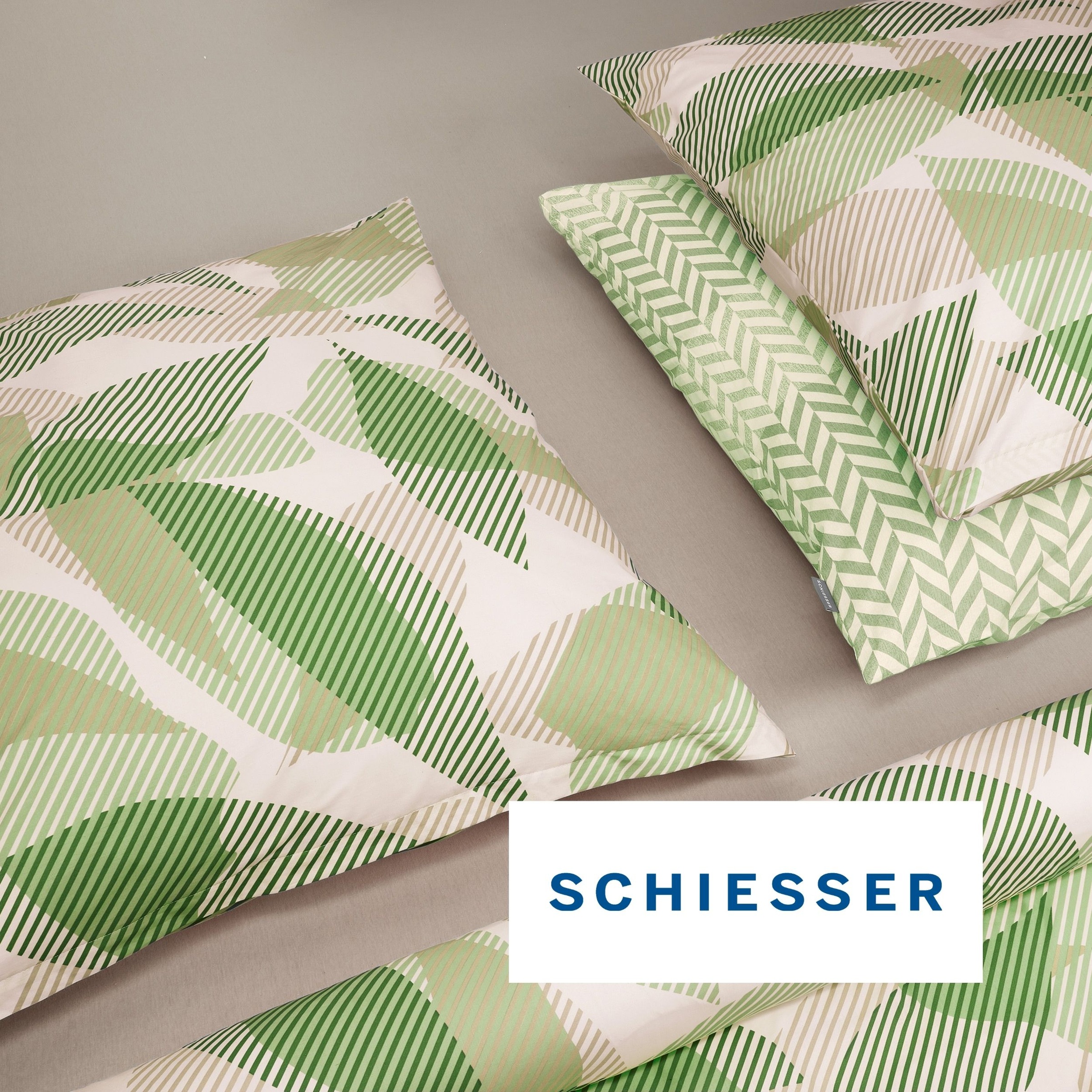 Schiesser Bettwäsche »Lea aus weicher Baumwolle mit einem aufwändigen Grafikdesign« 2 Stk. OEKO-TEX® MADE IN GREEN