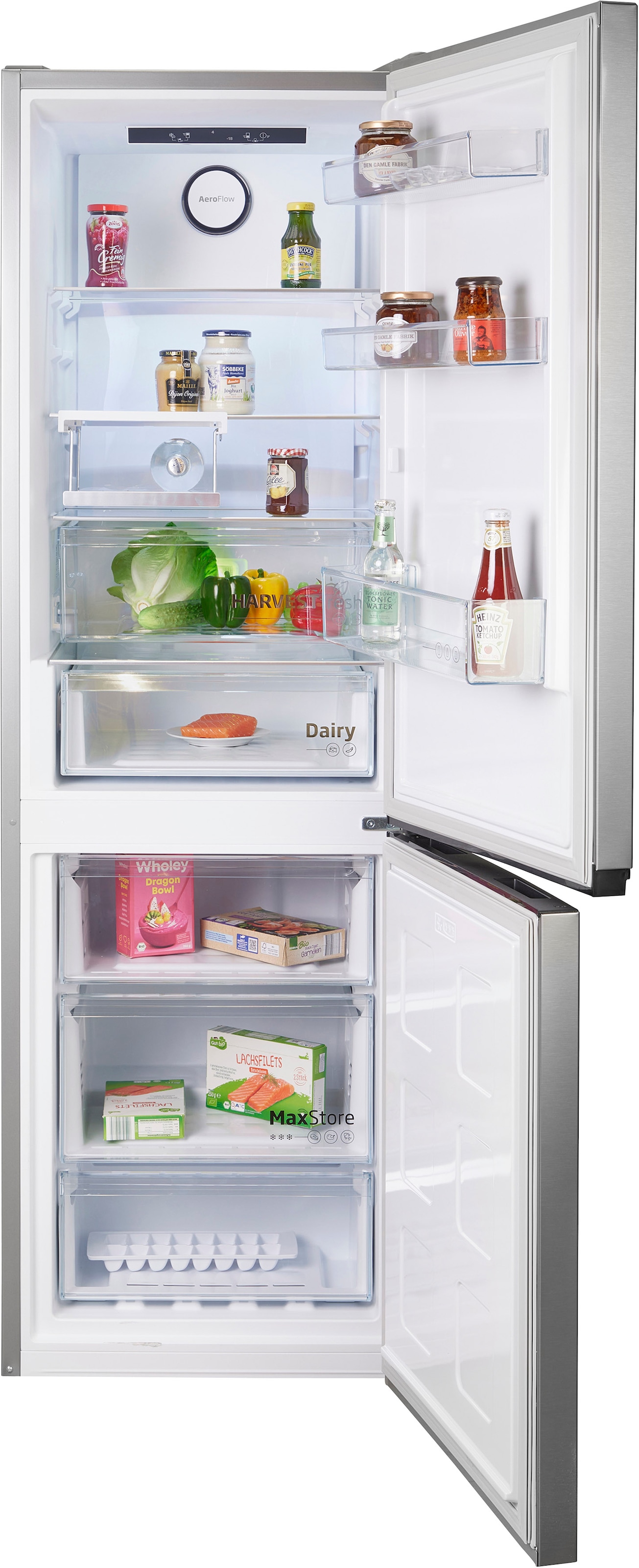 BEKO Kühl-/Gefrierkombination »B7RCNE367HXB«, No Frost und AeroFlow
