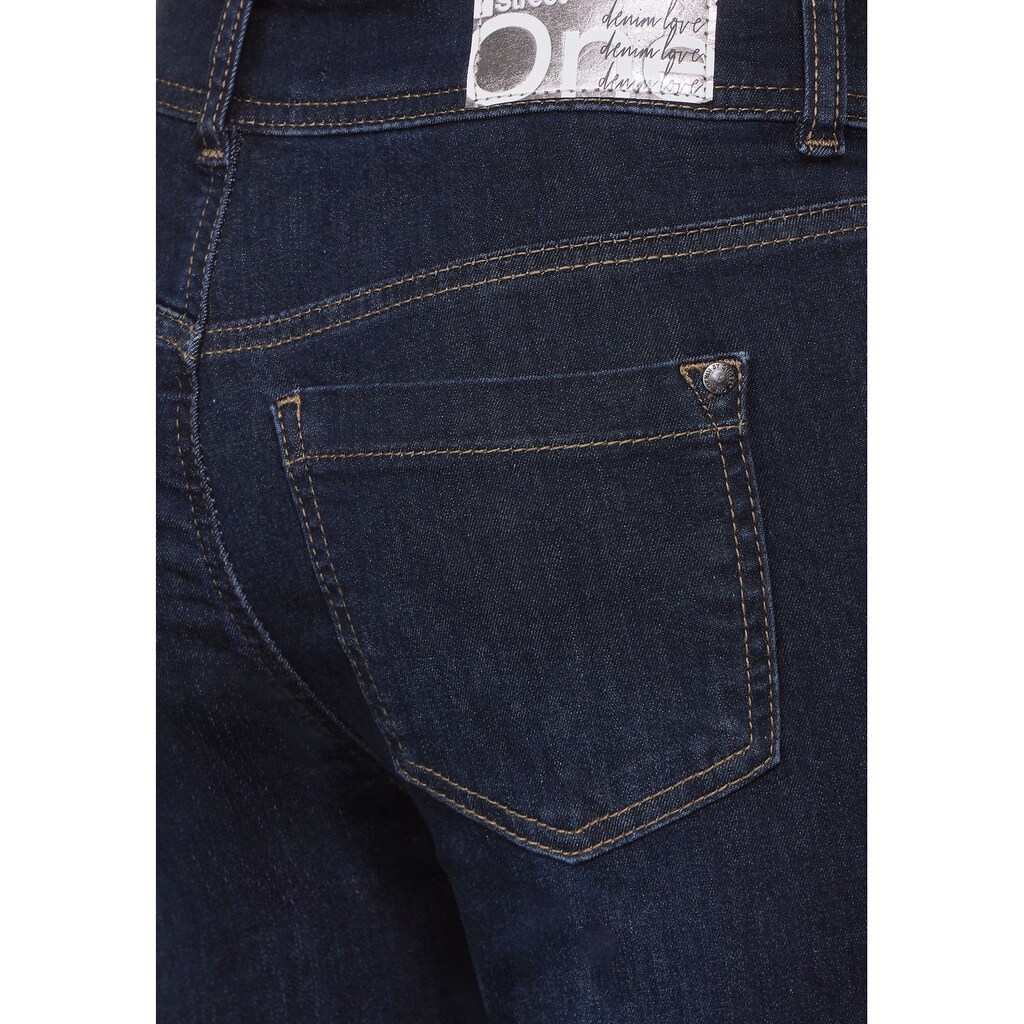 STREET ONE Slim-fit-Jeans »Style York«, mit Used-Waschung