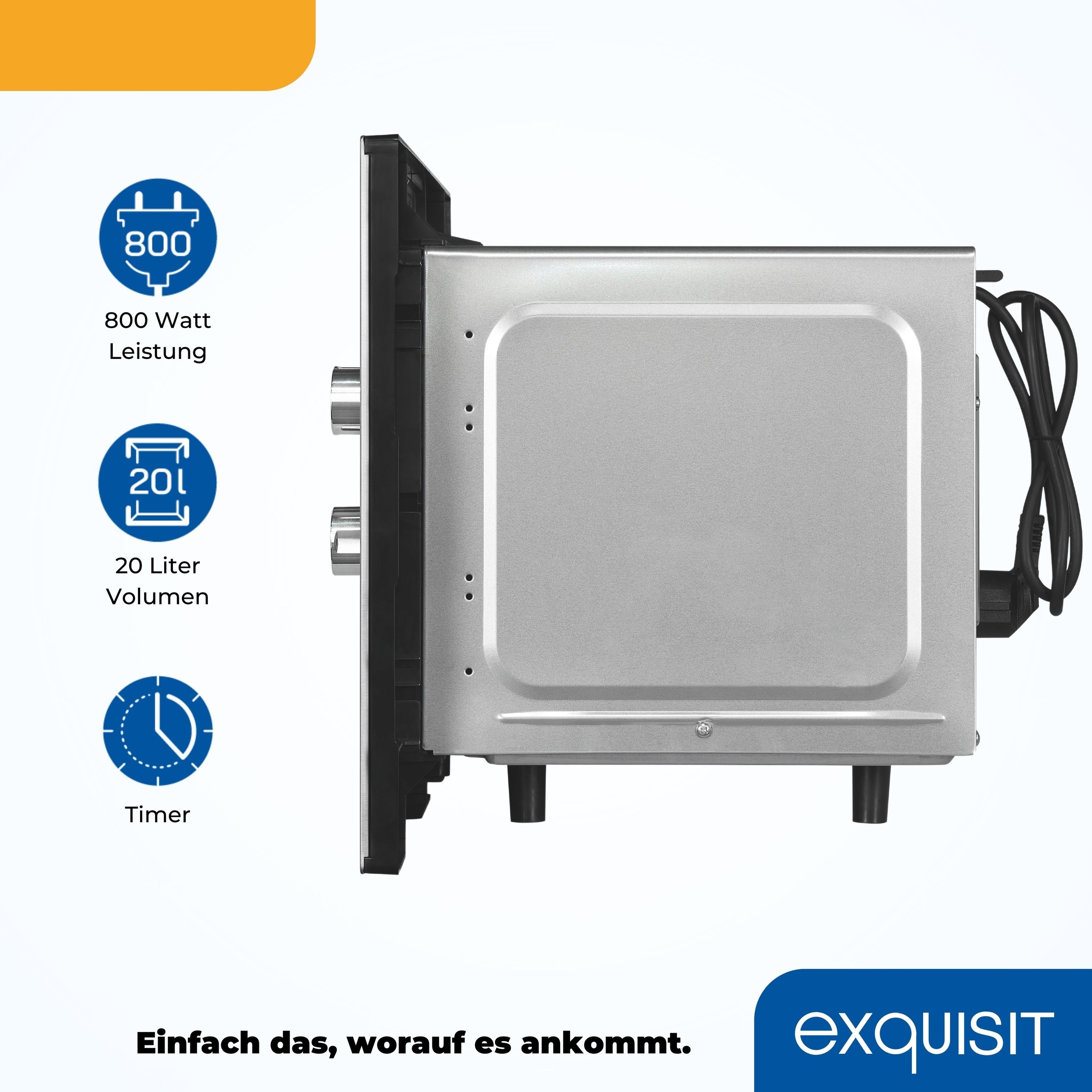 exquisit Einbau-Mikrowelle »EMW10-020«, Mikrowelle, 1300 W