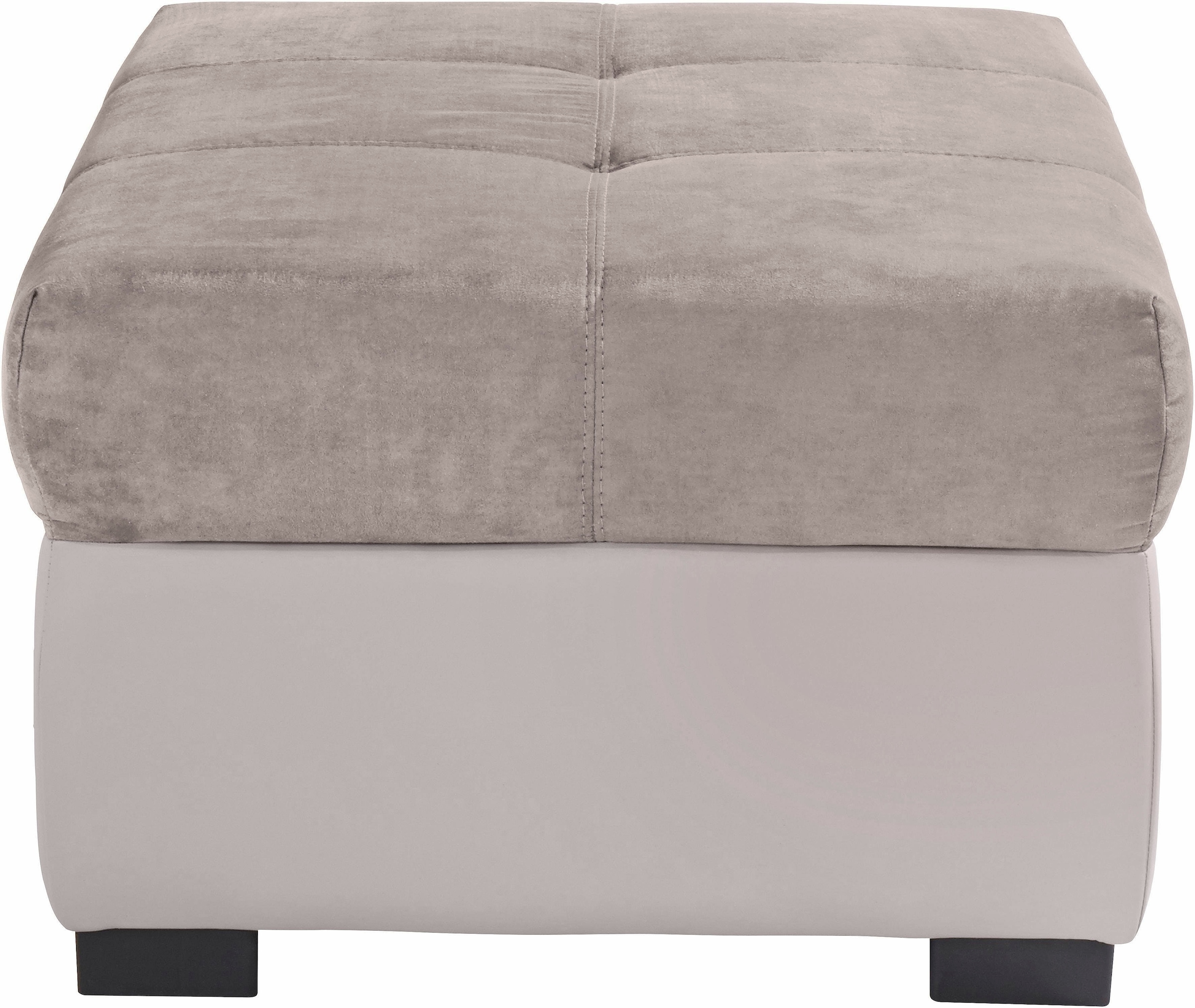 COTTA Polstergarnitur »Speedway L-Form«, (Set), Set bestehend aus: Ecksofa mit Kopfteilverstellung & Hocker