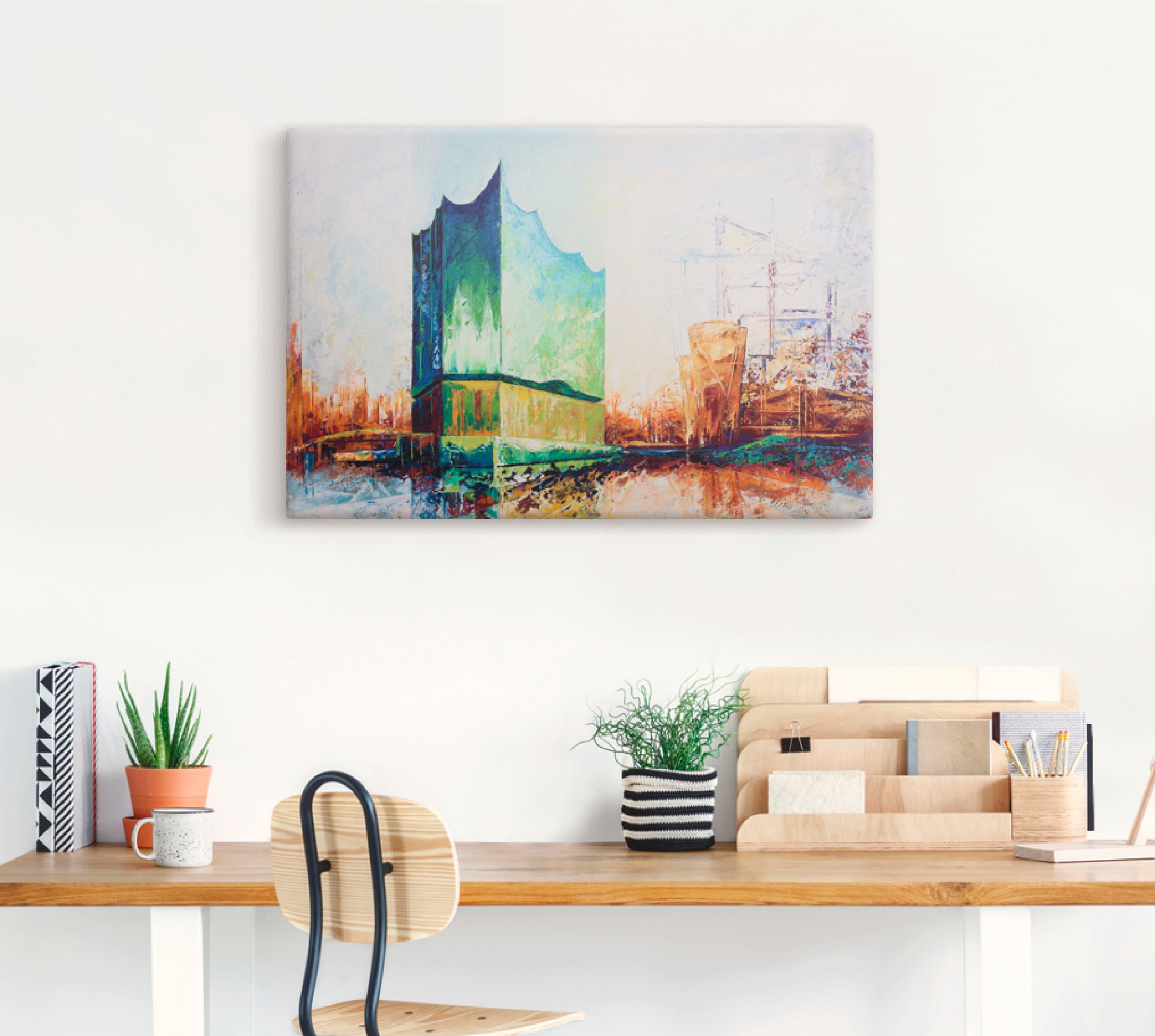 Artland Wandbild »Elbharmonie Hamburg« Deutschland 1 Stk. tlg. auf Holzrahmen gespannt