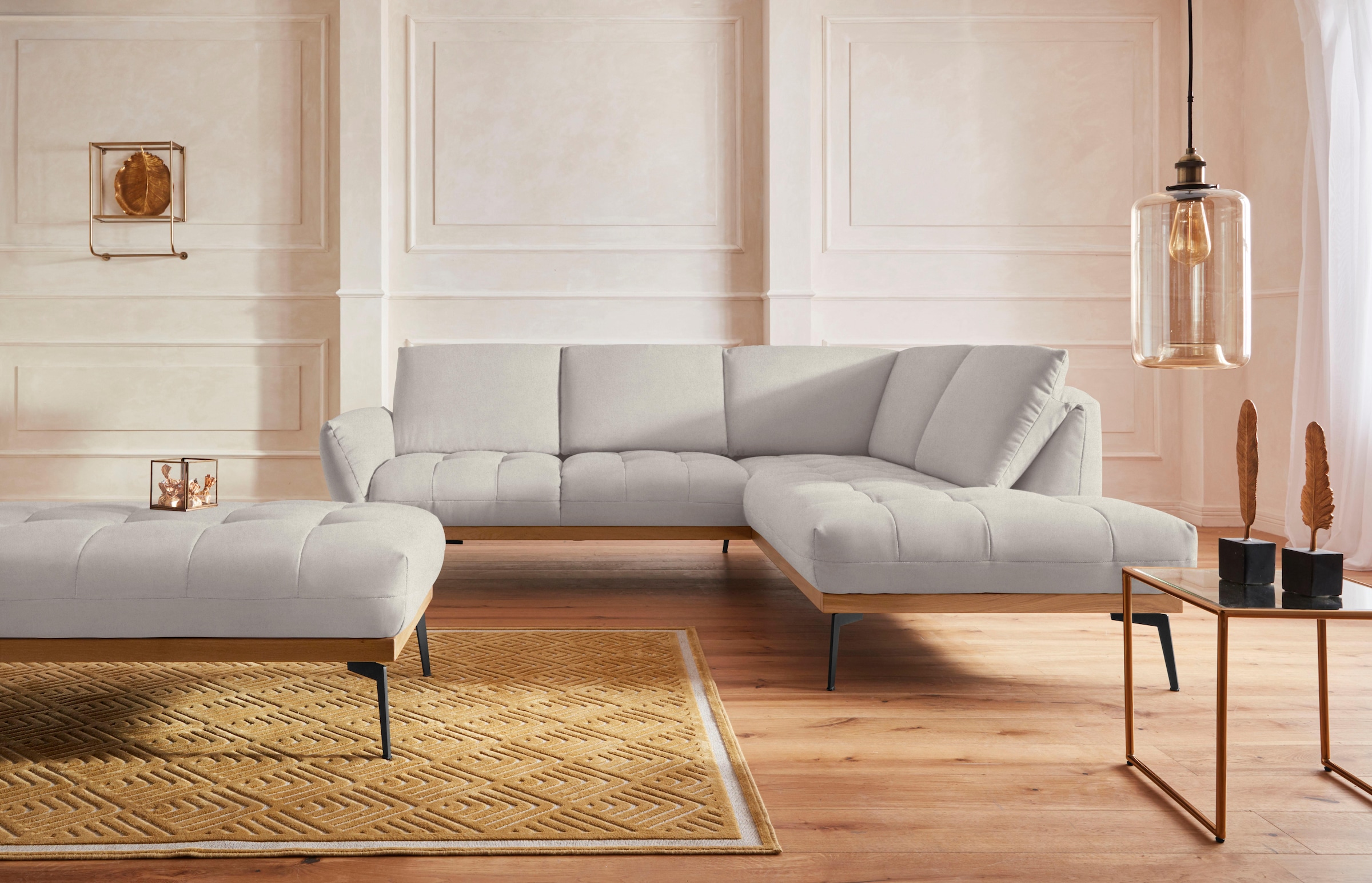 exxpo - sofa fashion Hocker »Palic, moderner Polsterhocker mit tollen Verarbeitungsdetails«