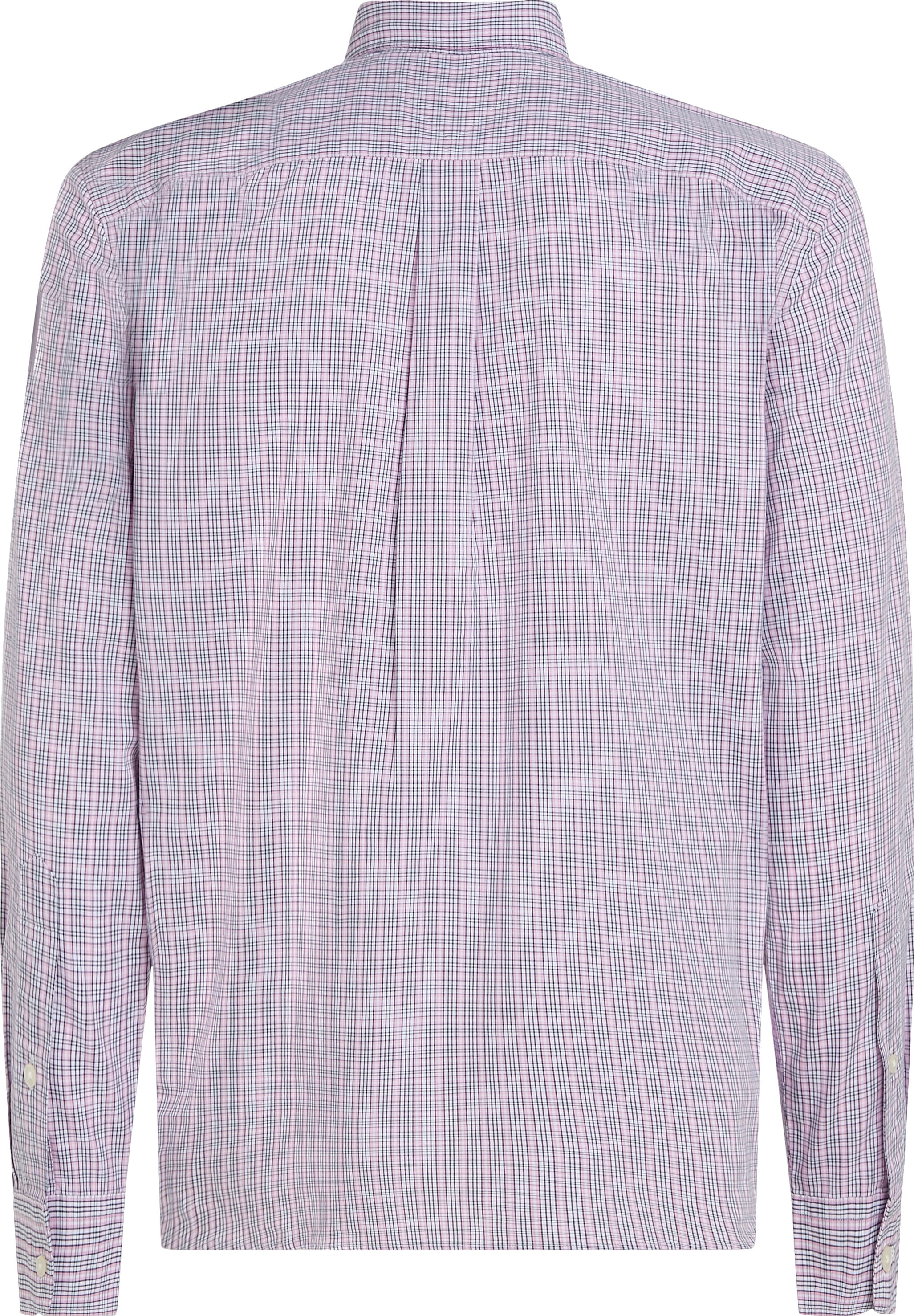 Tommy Hilfiger Langarmhemd »FLEX POPLIN SMALL TARTAN SHIRT«, regular fit, kleinkariert, Button-down-Kragen