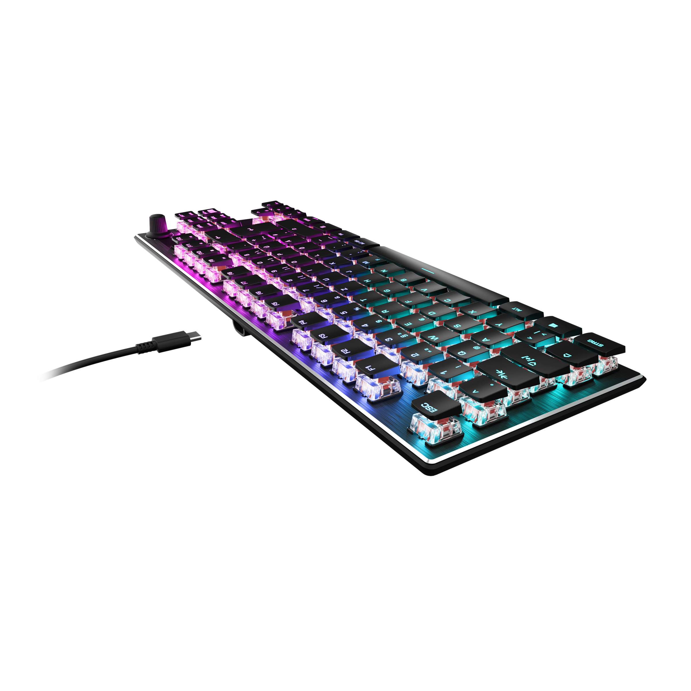 Turtle Beach Gaming-Tastatur »Vulcan TKL AIMO, Linear Roter Switch«, (Lautstärkeregler-Funktionstasten-Profil-Speicher)