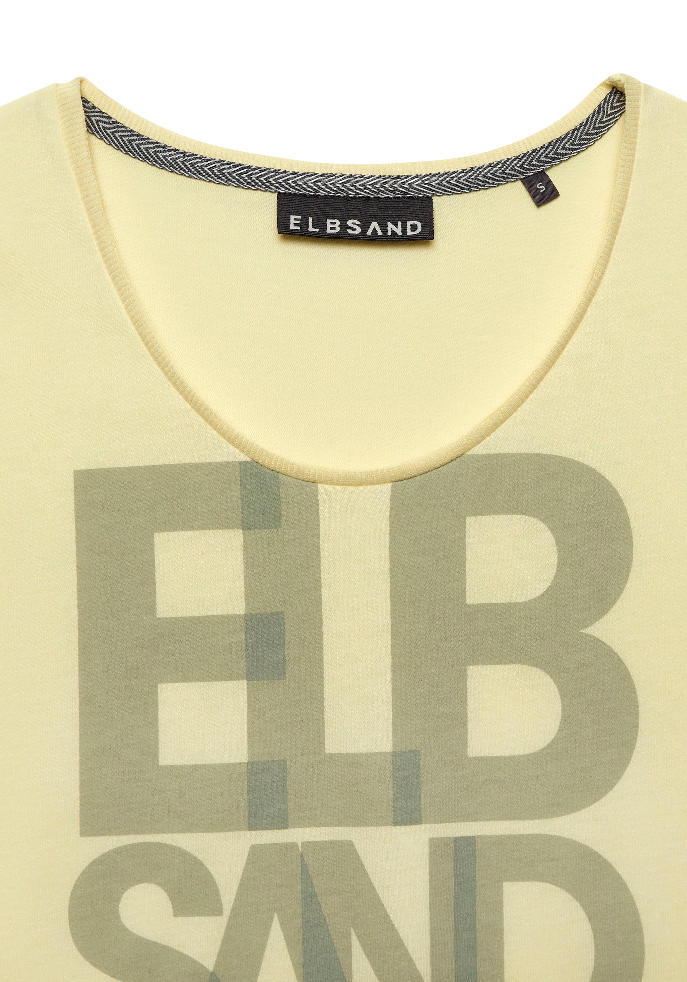 Elbsand T-Shirt »Eldis«, mit Logodruck, Kurzarmshirt aus Baumwoll-Mix, sportlich-casual