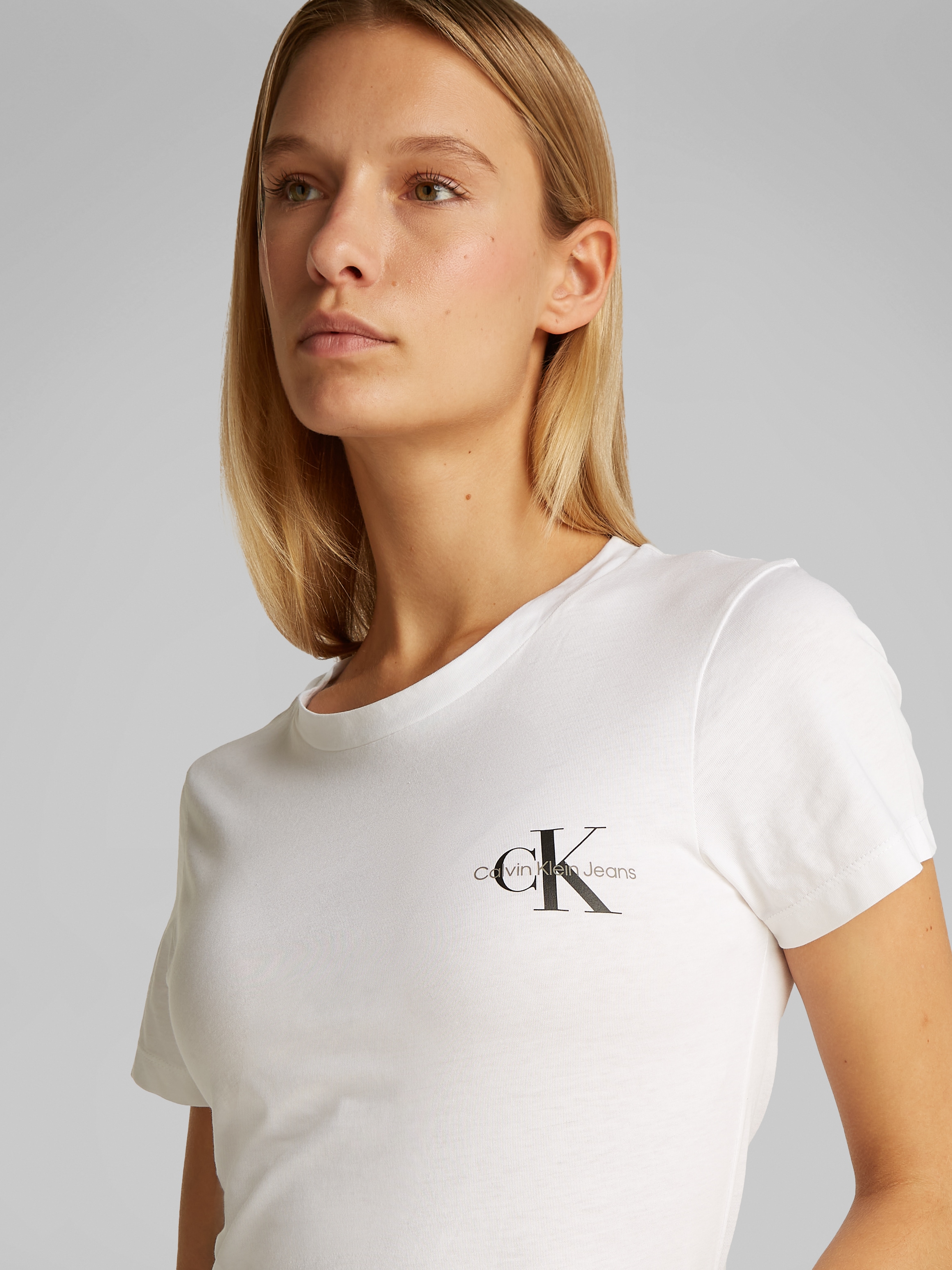 Calvin Klein Jeans Rundhalsshirt »2-PACK MONOLOGO SLIM TEE«, mit Calvin Klein Jeans Logoprint auf der Brust