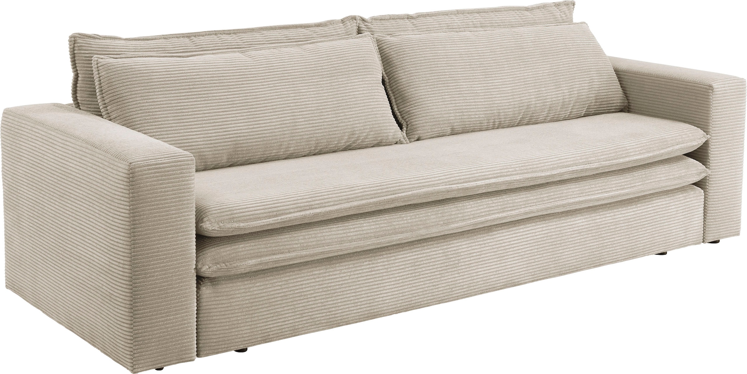 Bettfunktion OTTO 3-Sitzer-Sofa mit of Loveseat-Hocker tlg.), Sitzgruppe Places im Set und im Shop (2 Online »PIAGGE«, Style