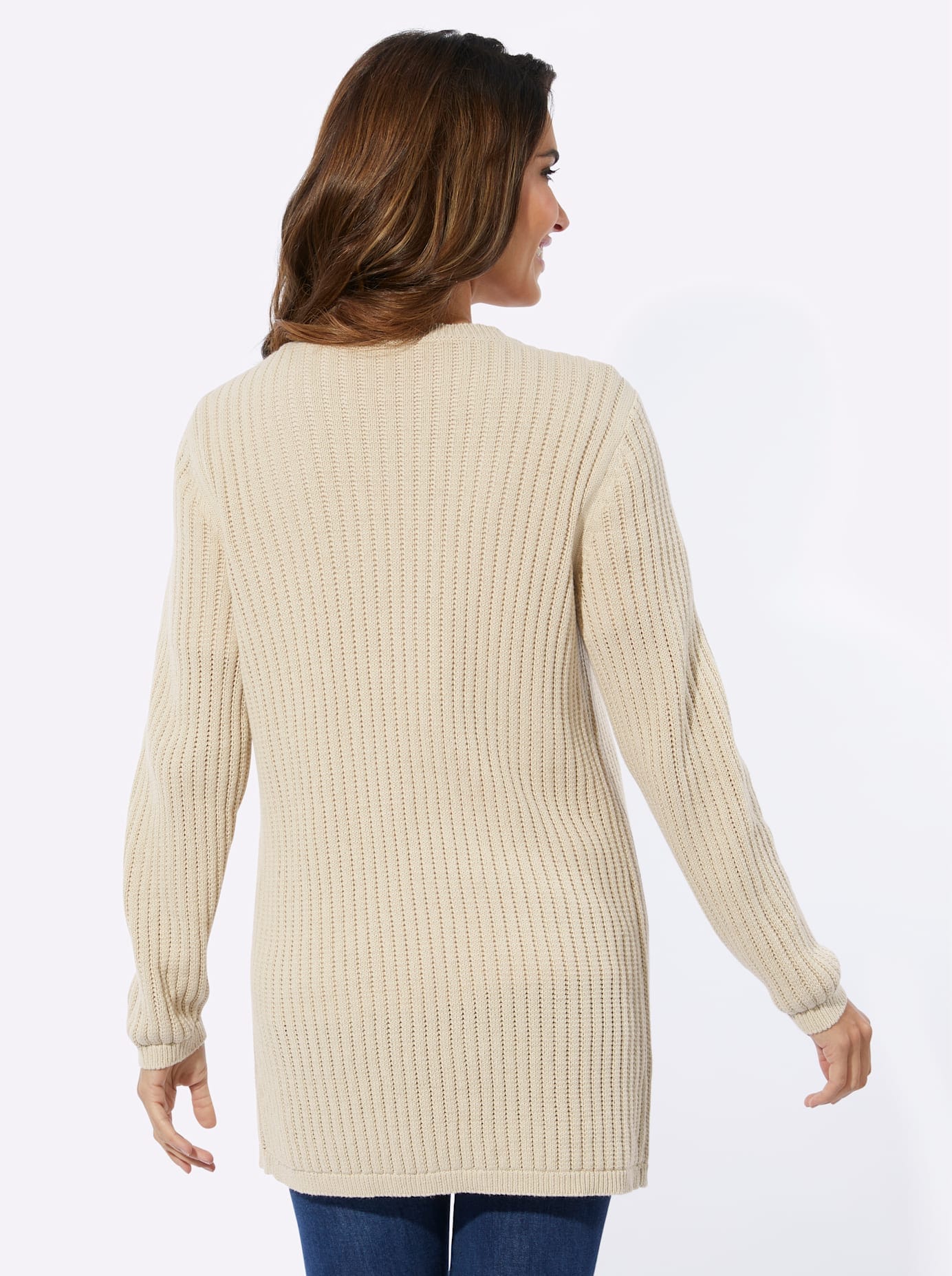 Classic Basics Ajourstrickjacke
