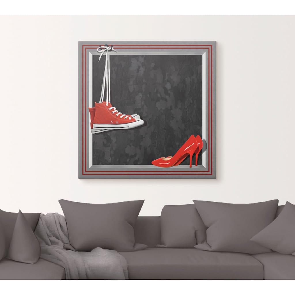 Artland Leinwandbild »Die roten Schuhe«, Mode, (1 St.)