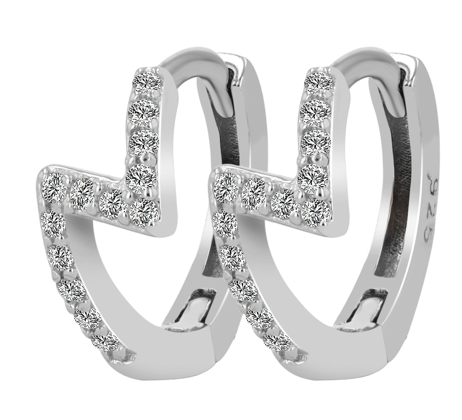 Adelia´s Paar Creolen »Damen Ohrringe ¿ Klappcreole aus 925 Silber«