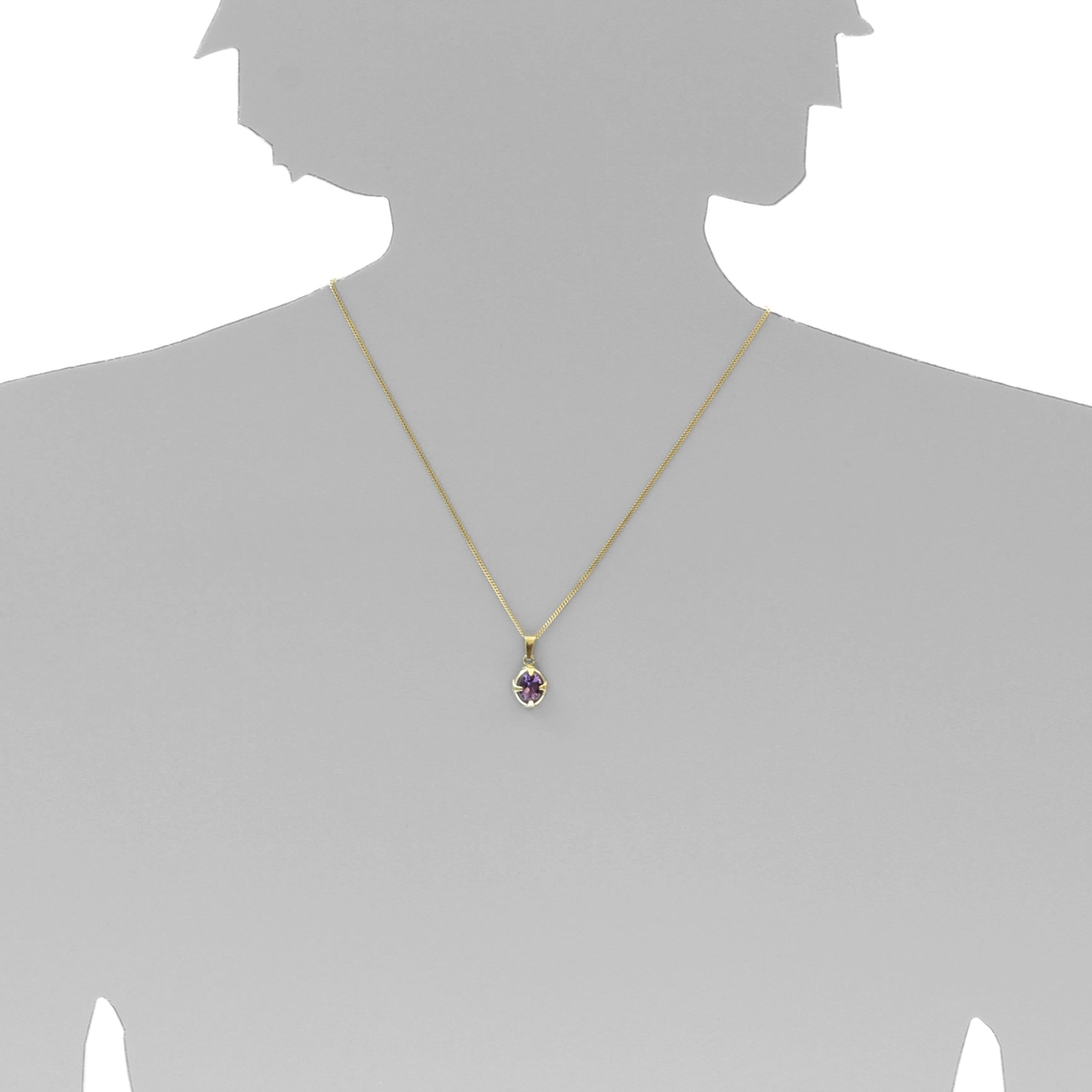 OSTSEE-SCHMUCK Kettenanhänger »- Winola 9x7 - Gold 333/000 - Amethyst«