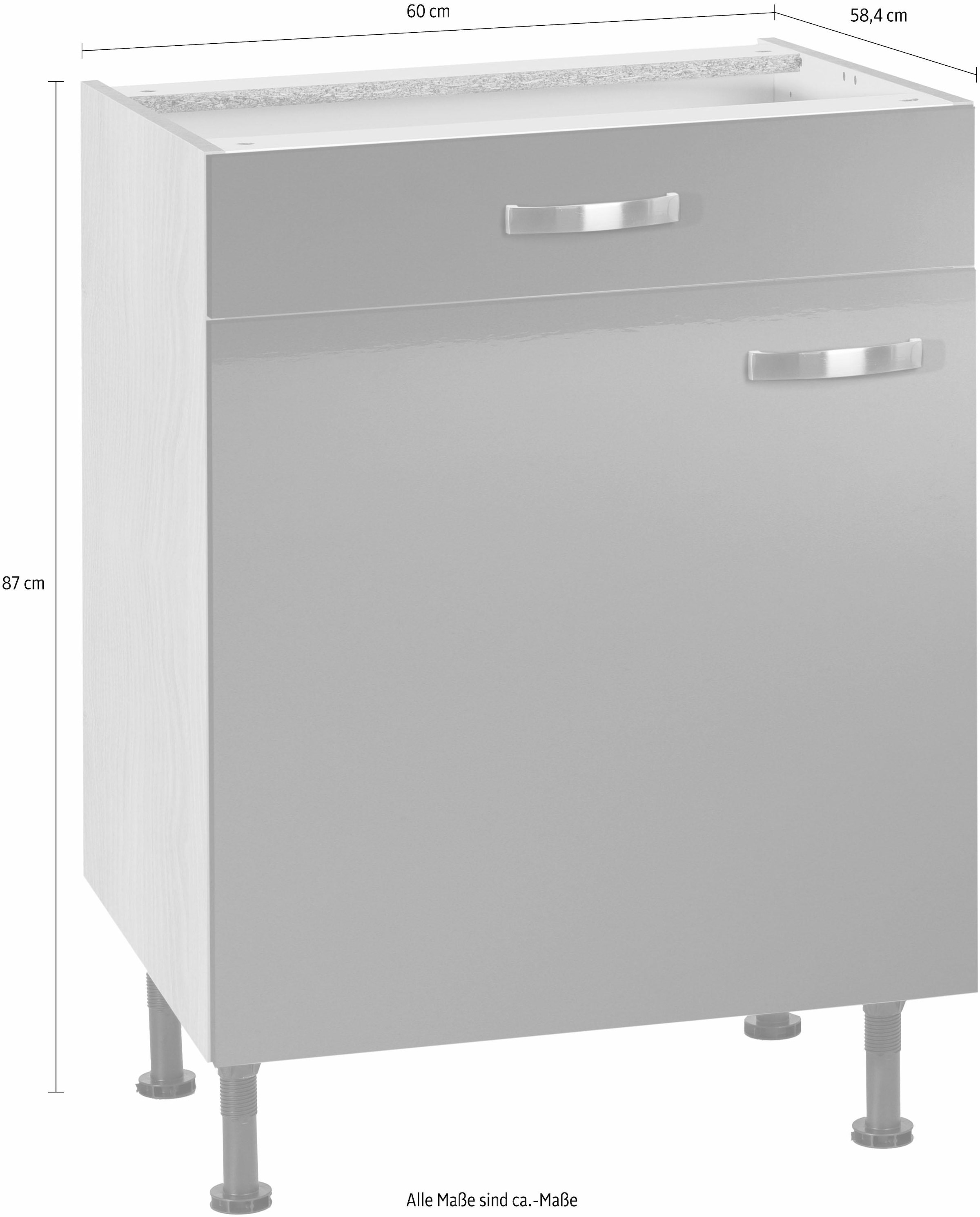 KOCHSTATION Unterschrank »KS-Cara«, Breite 60 cm, mit Vollauszug und Soft-Close-Funktion