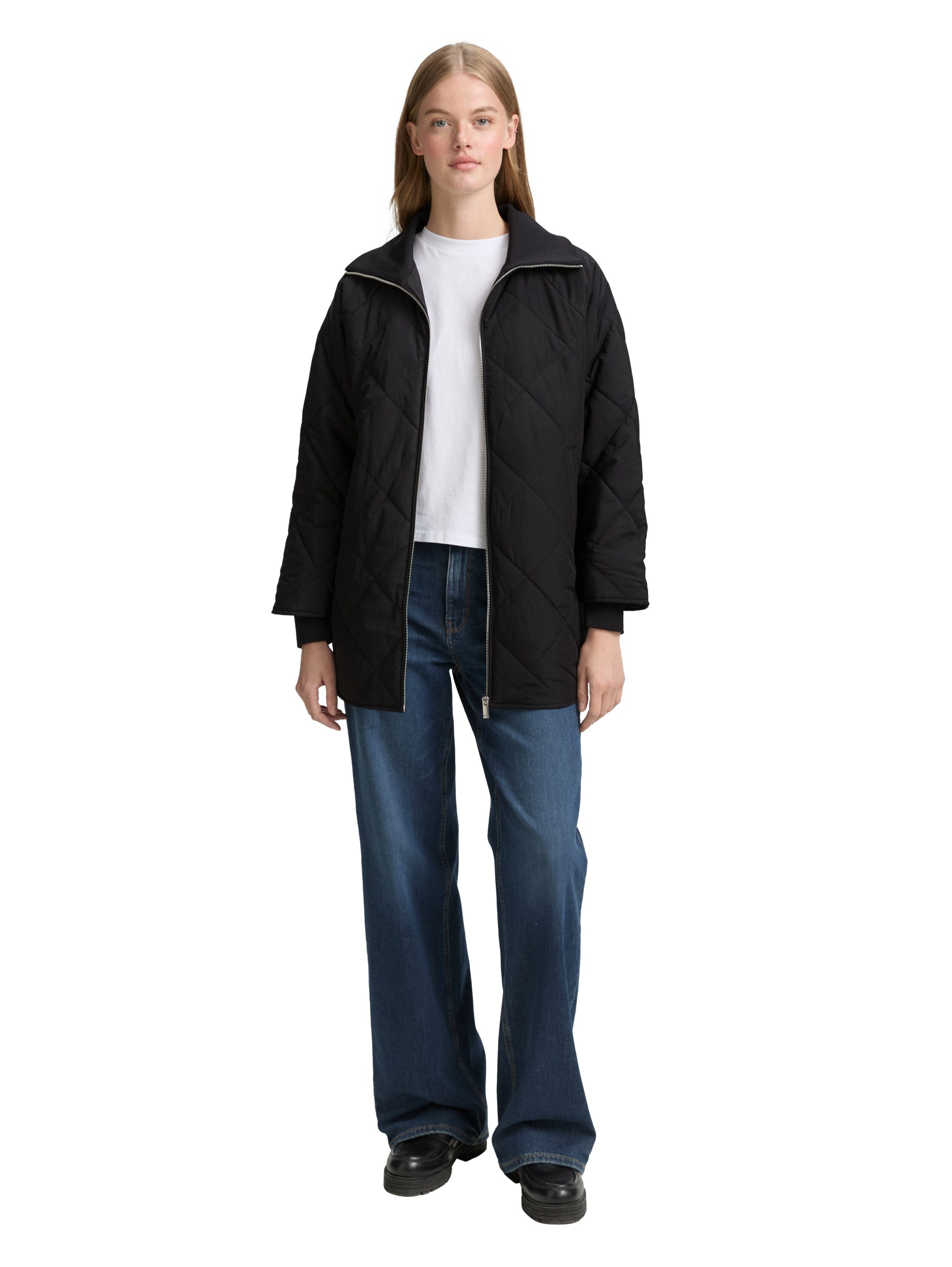 TOM TAILOR Denim Steppmantel, mit Struktur Muster