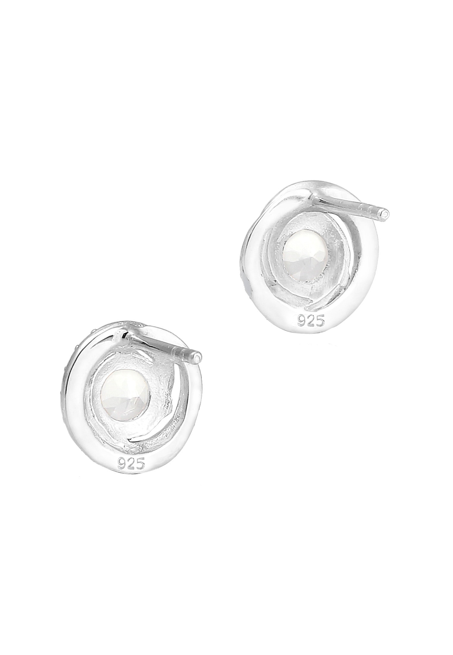 Elli Paar Ohrstecker »Ohrringe Ohrstecker Glas Kristalle Weiß 925 Sterling Silber«