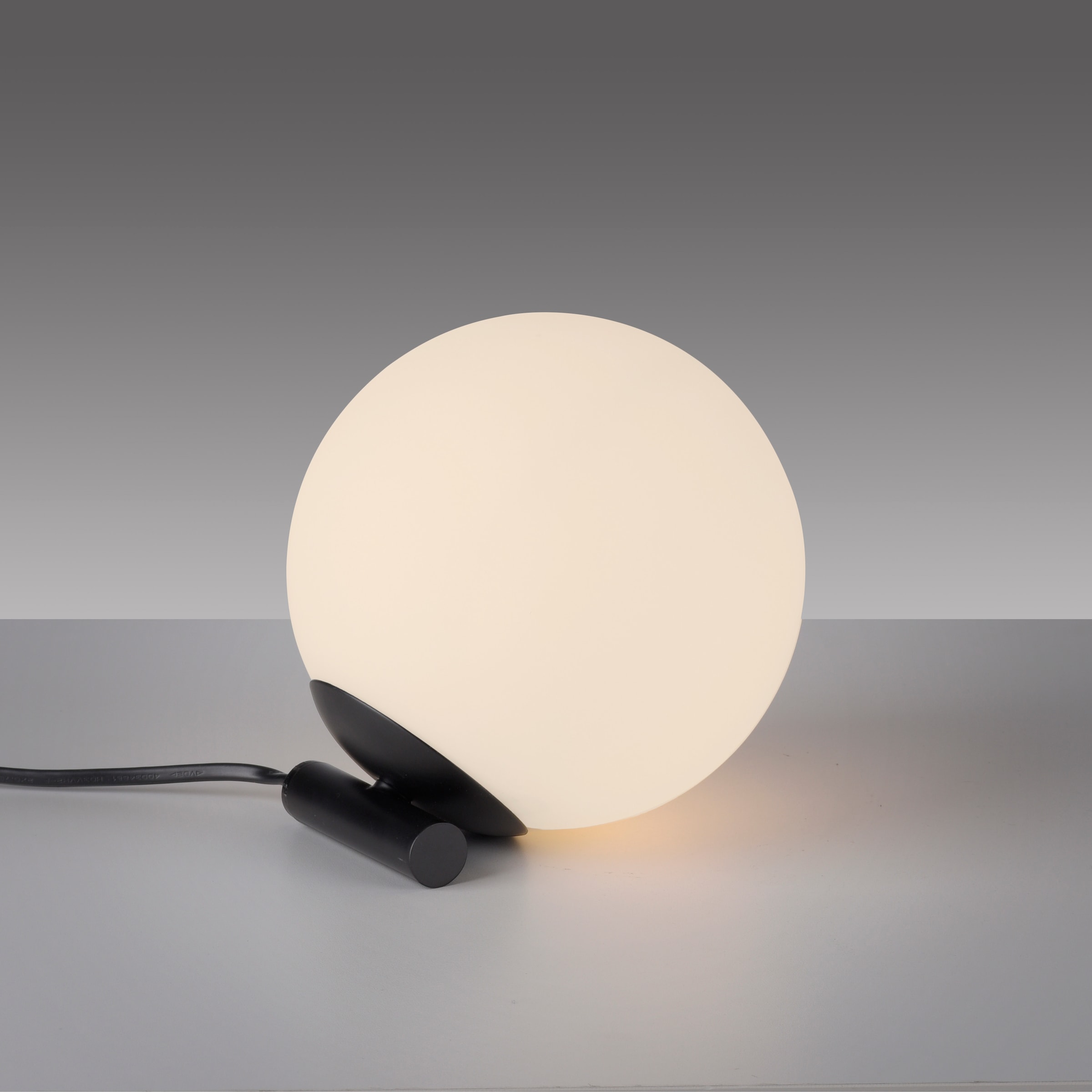 my home Tischleuchte »Nymölla«, 1 flammig, Leuchtmittel E14 | ohne Leuchtmittel, Tischleuchte mit großer Glaskugel, amberfarben oder opal matt weiß