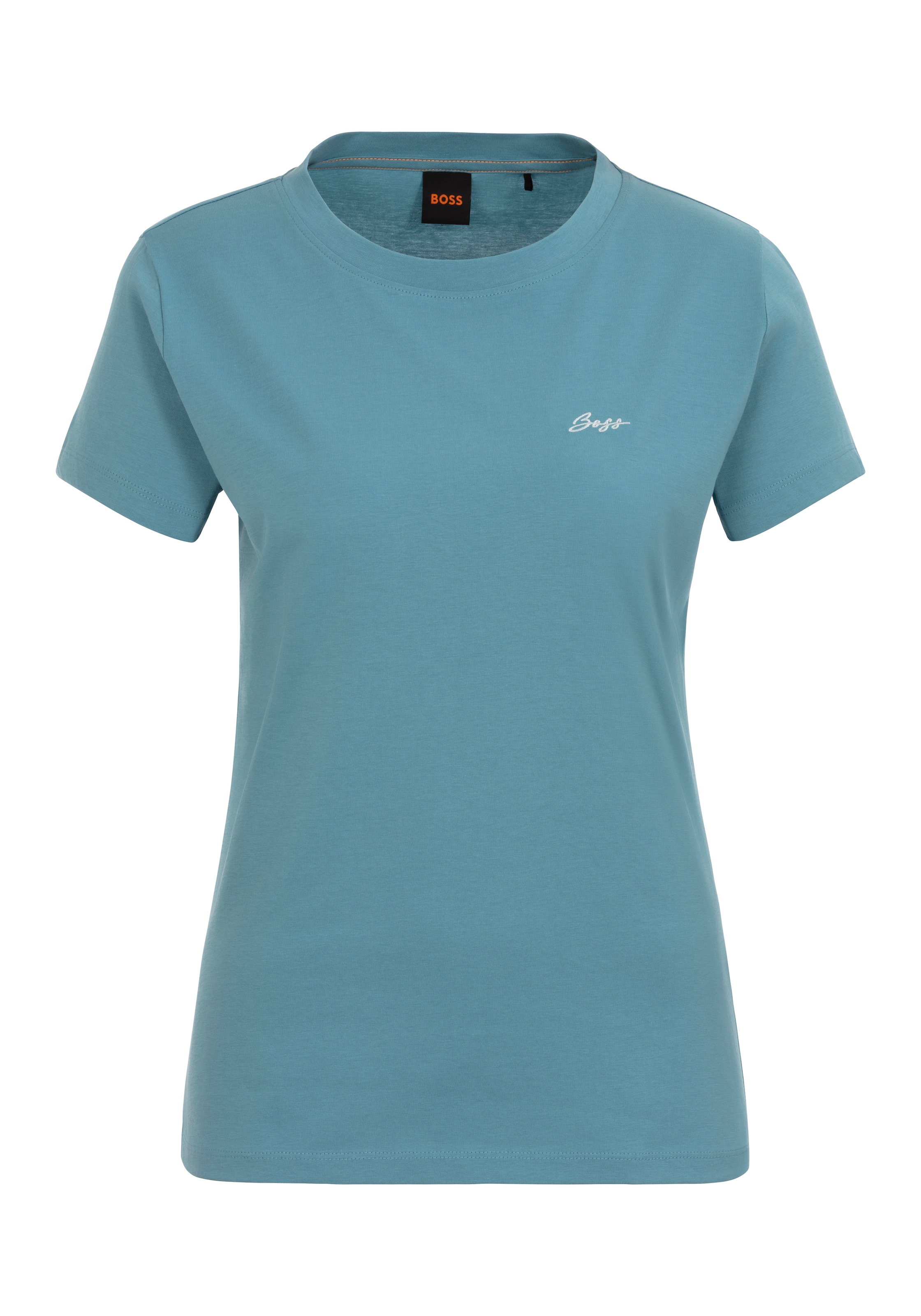 BOSS ORANGE T-Shirt »Esogo MA Premium Damenmode«, mit BOSS Logostickerei