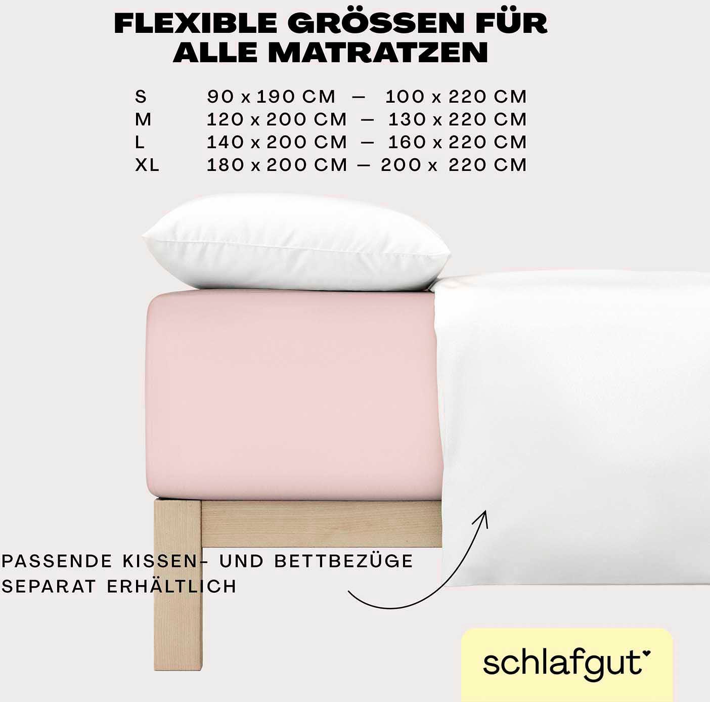 Schlafgut Spannbettlaken »EASY Jersey Elasthan Boxspring«, MADE IN GREEN by OEKO-TEX®