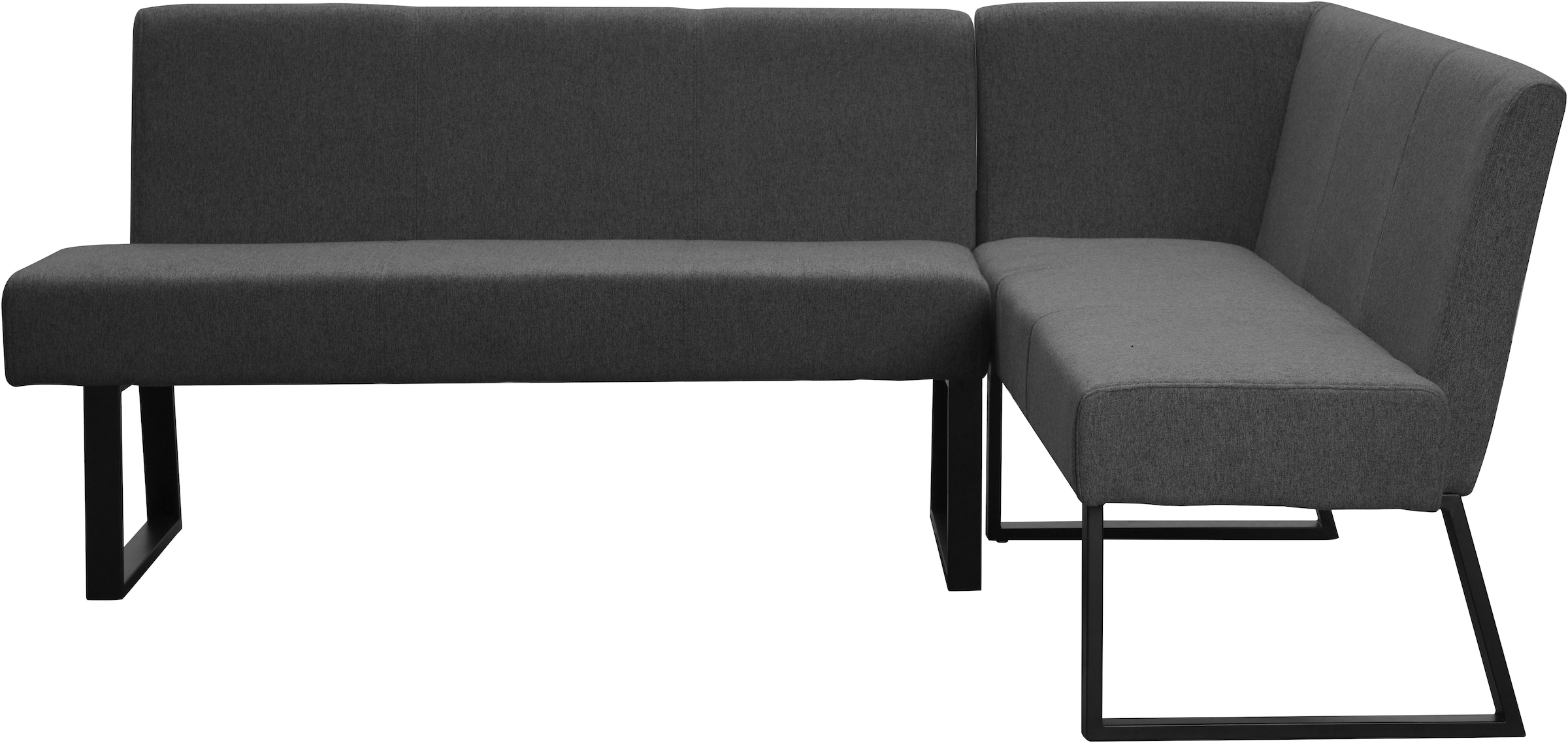 Home affaire Eckbank »Gladiole, TOPSELLER!, OTTOs Choice«, (Sitzbank, Esszimmerbank, Bank), mit Taschenfederkern, schwarzes Metallgestell, Breite 190 cm