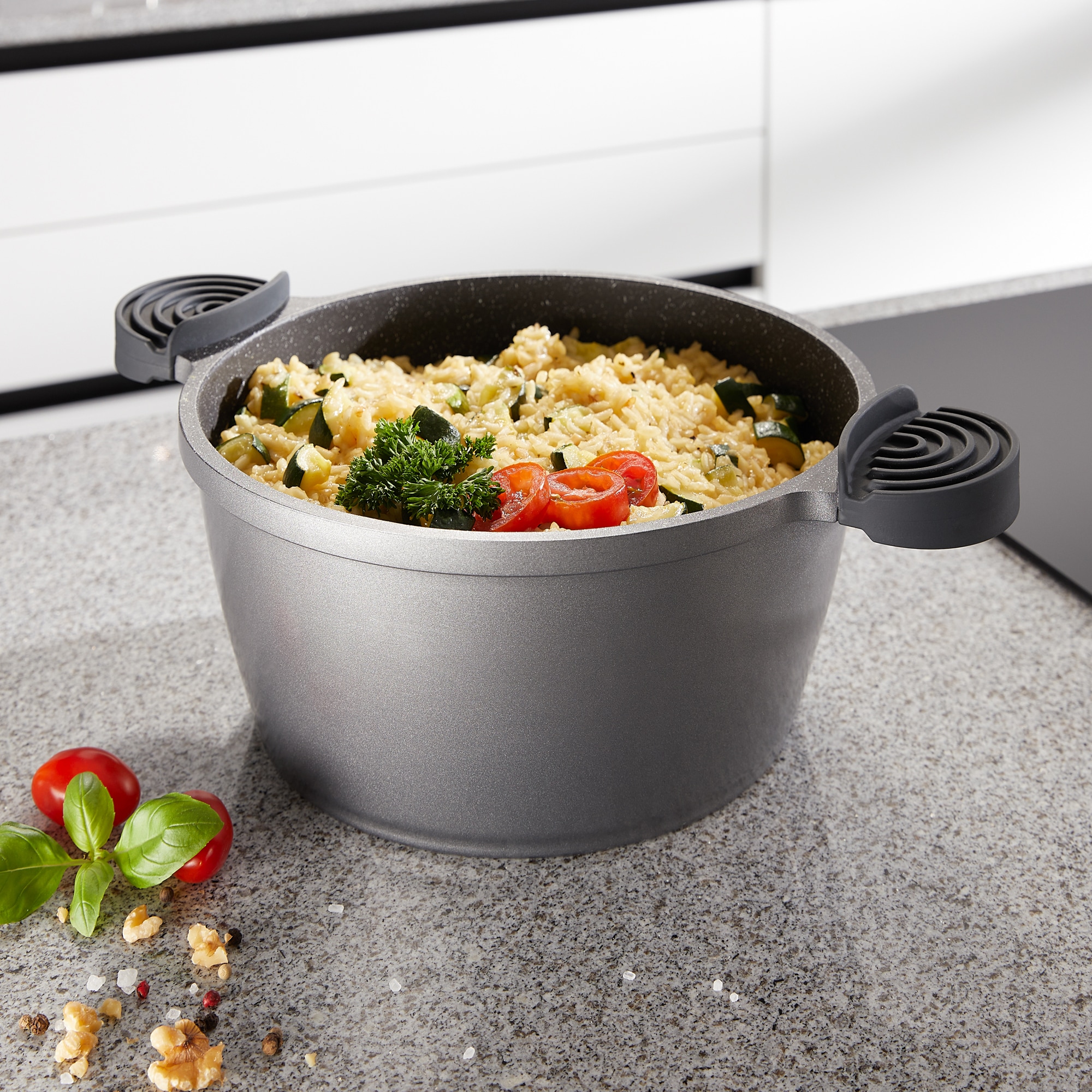 STONELINE Dampfgartopf, Aluminiumguss, (1 tlg.), Dampfkochtopf, Ø 24 cm, Induktion