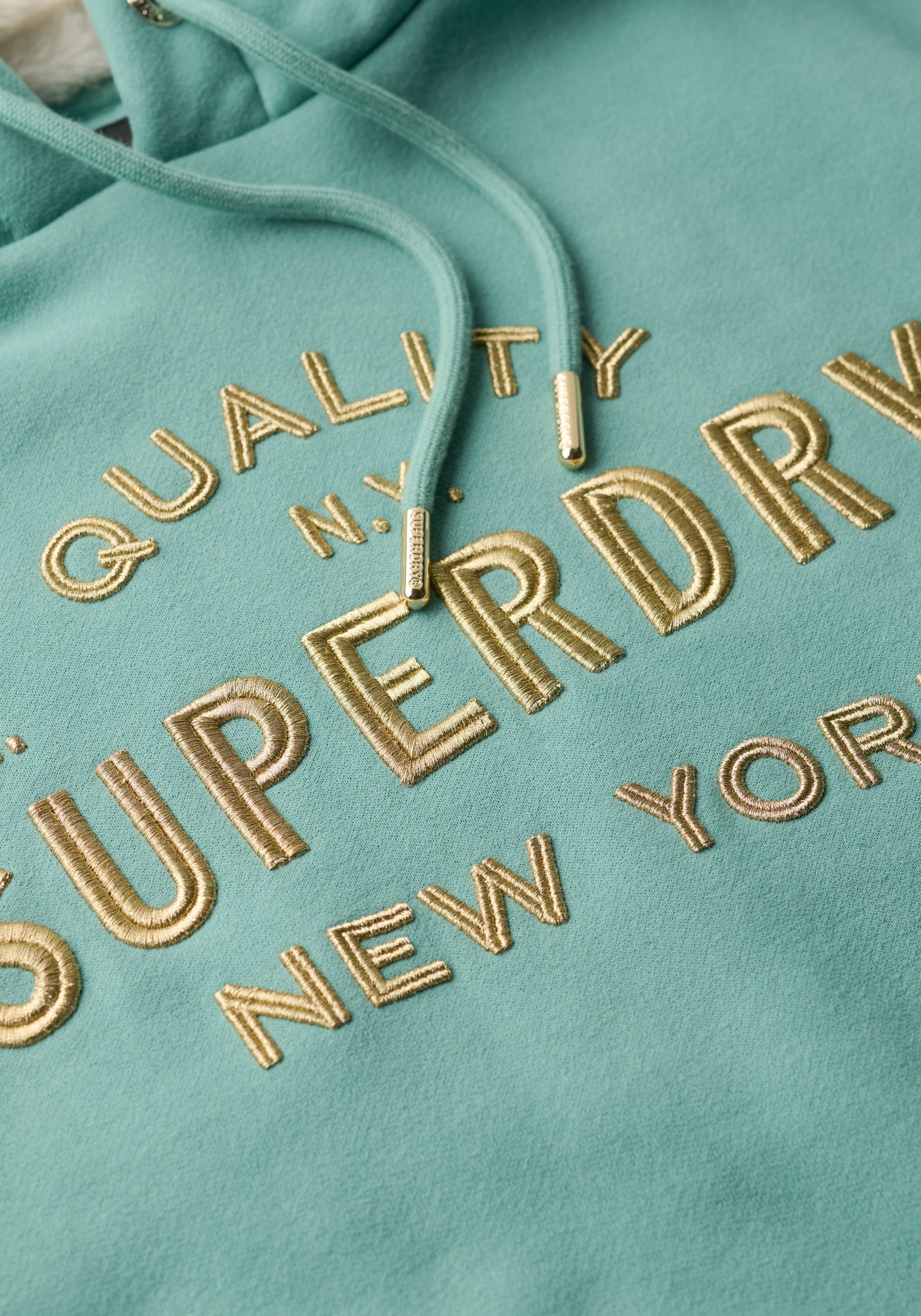 Superdry Jerseykleid »LUXE METALLIC LOGO HOOD DRESS«