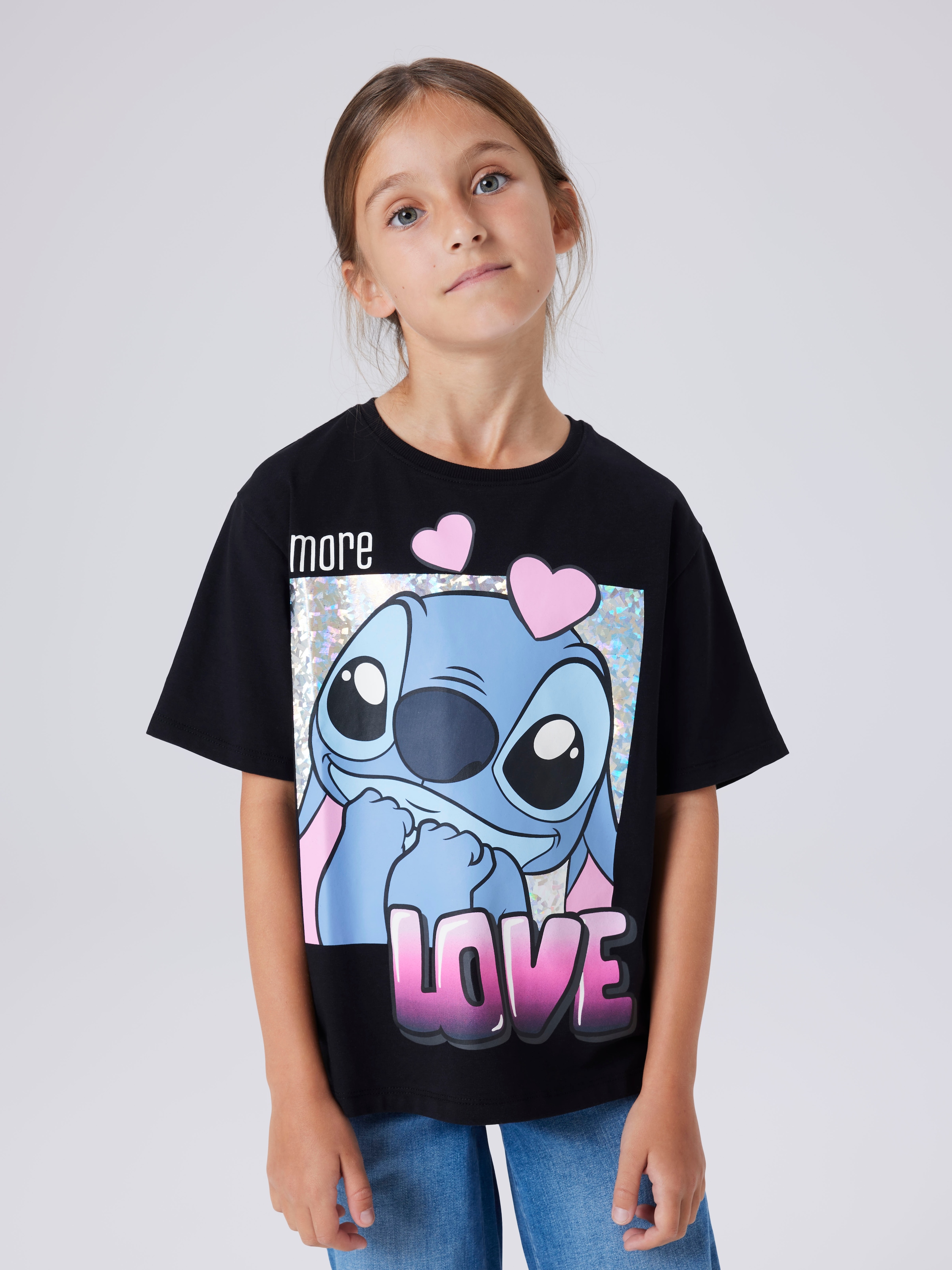 Name It Kurzarmshirt »NKFFORA STITCH SS NREG TOP BOX NOOS WDI« Baumwollmischung, Druck, Kurzarm