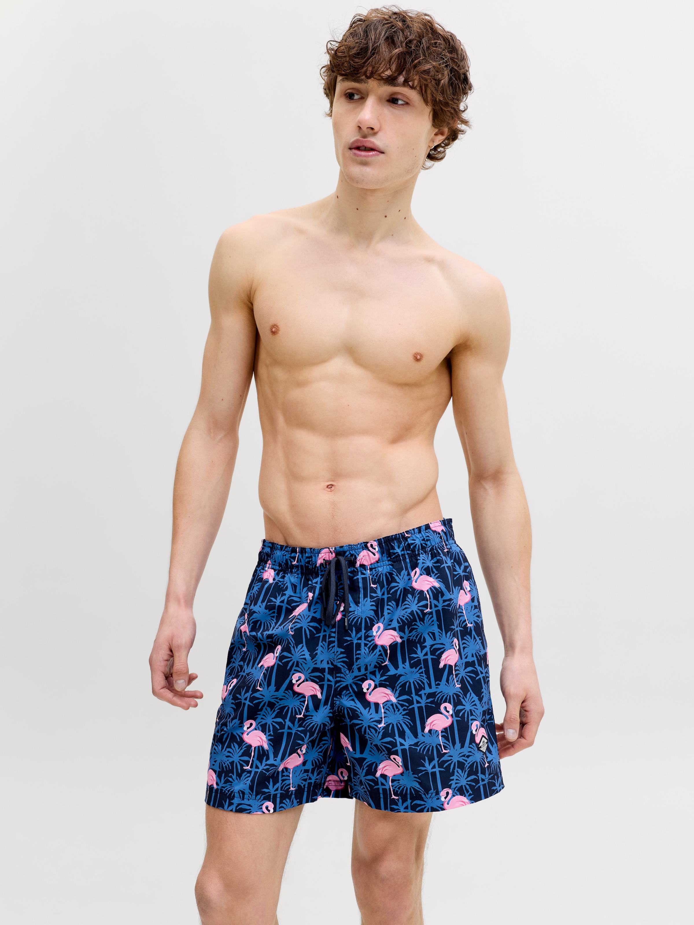 Jack & Jones Badeshorts »JPSTMAUI VIBES NOVELTY AOP SWIM SHORT SN« Kunstfaser