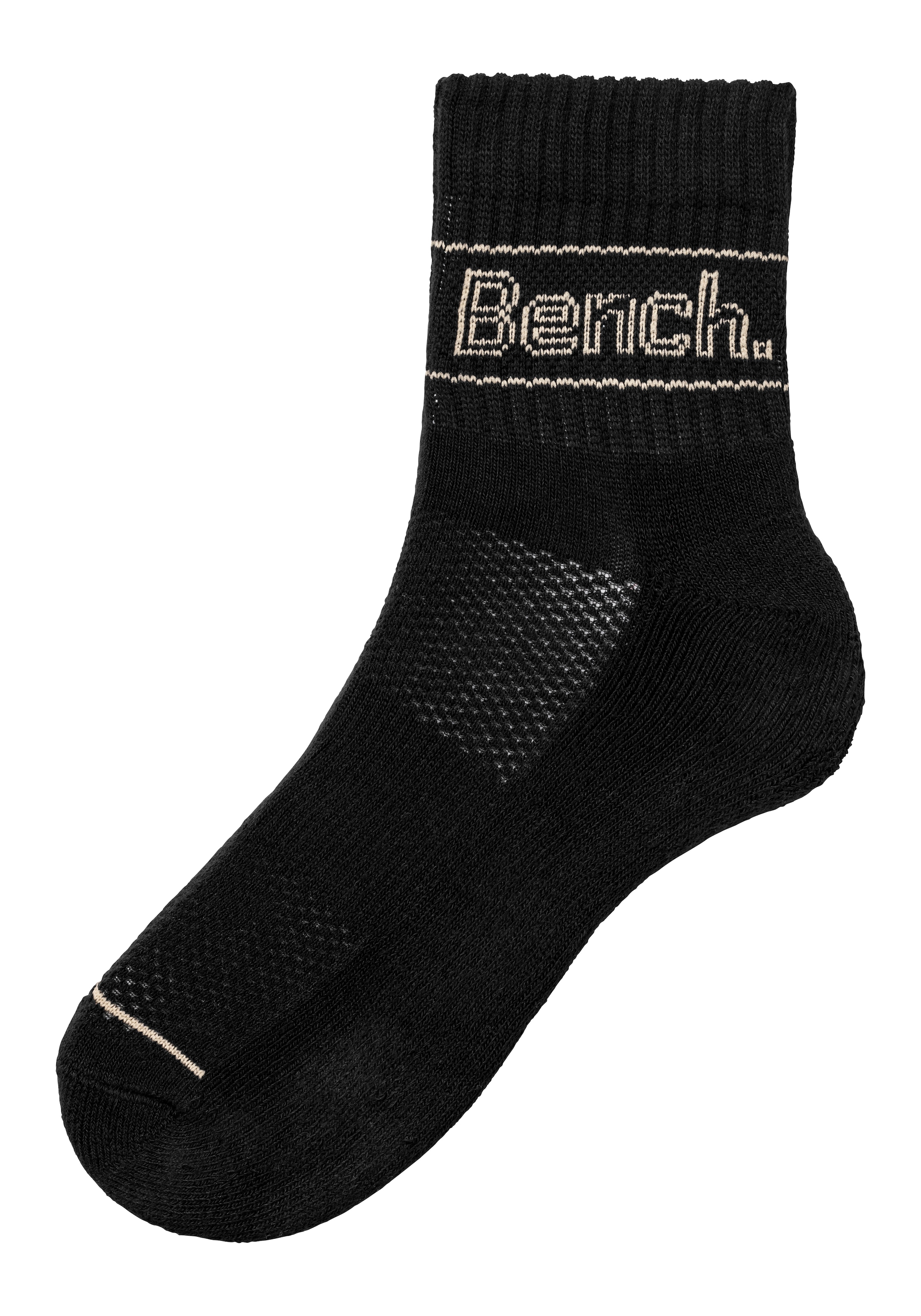 Bench. Tennissocken, (Packung, 5 Paar), mit atmungsaktiver Pikee Lüftungsstruktur