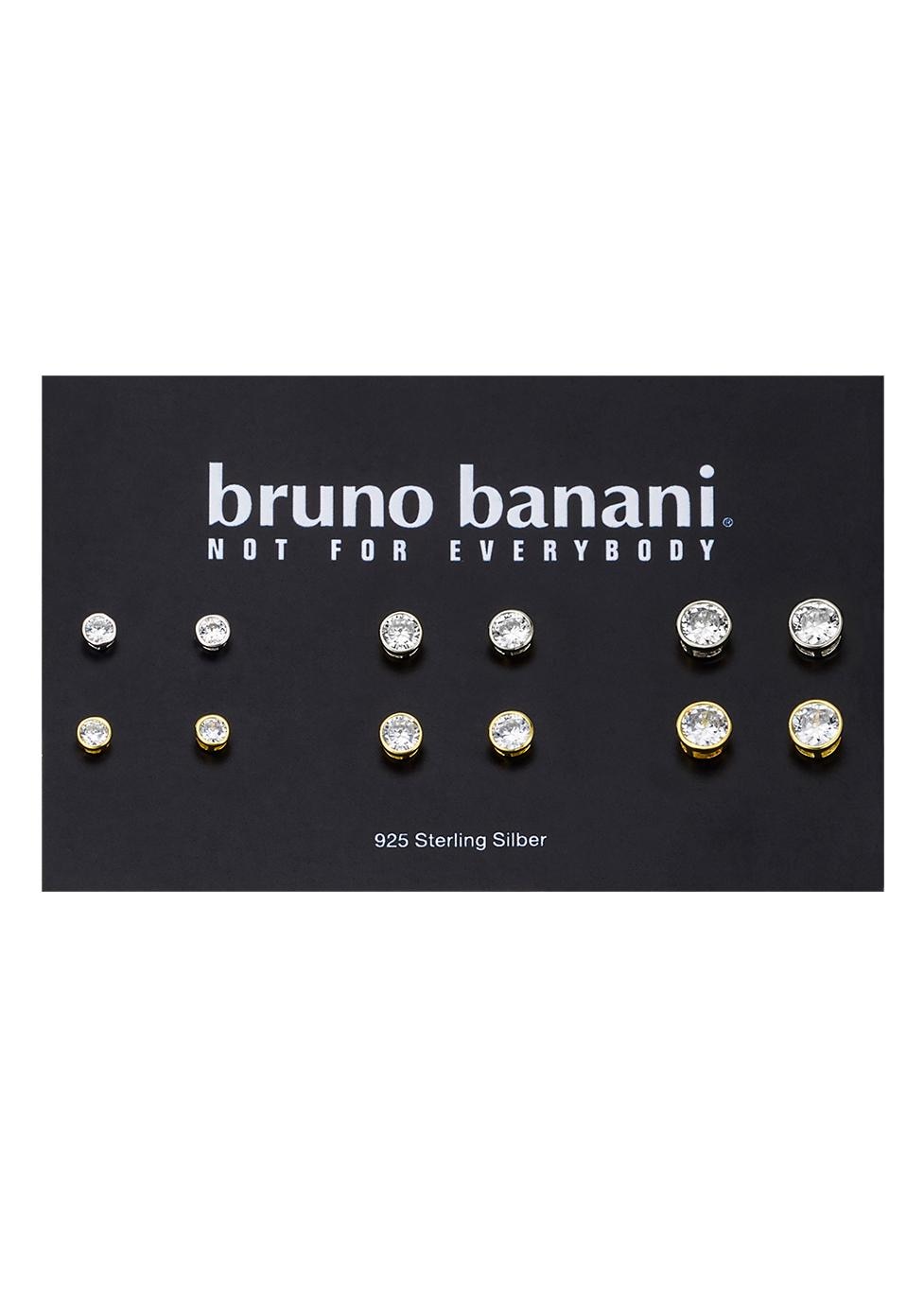 Bruno Banani Ohrstecker-Set »Mulitpack Schmuck Geschenk Silber 925 Ohrschmuckset«, (Set, 12 tlg.), mit Zirkonia (synth.)