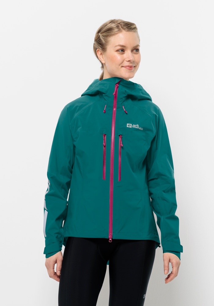 Jack Wolfskin Fahrradjacke »MOROBBIA 3L JKT W«, mit Kapuze