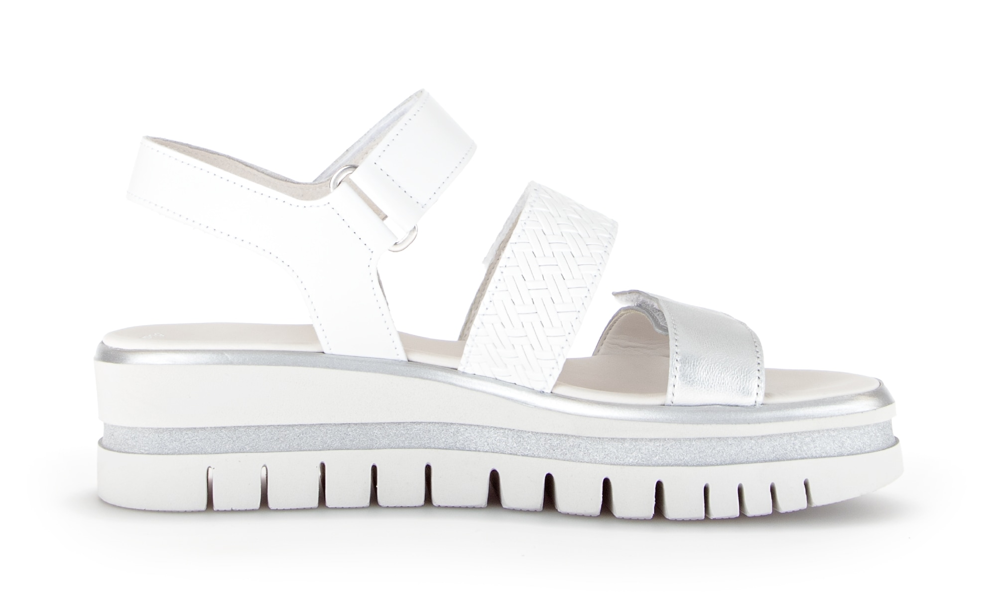 Gabor Keilsandalette  Plateau, Riemchensandale, Sommerschuh mit Kontrastbesatz