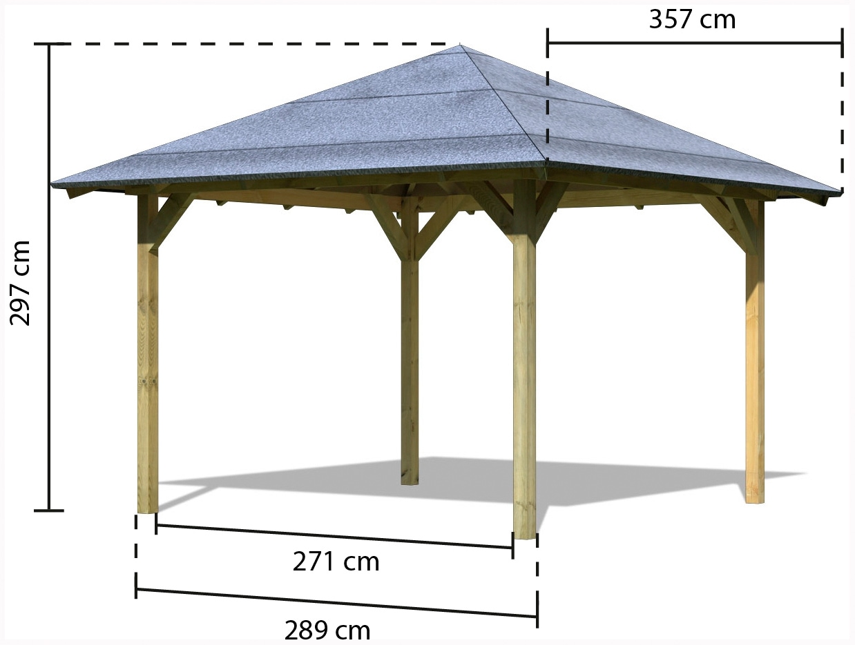 Karibu Pavillon »Cordoba« BxT: 357x357 cm