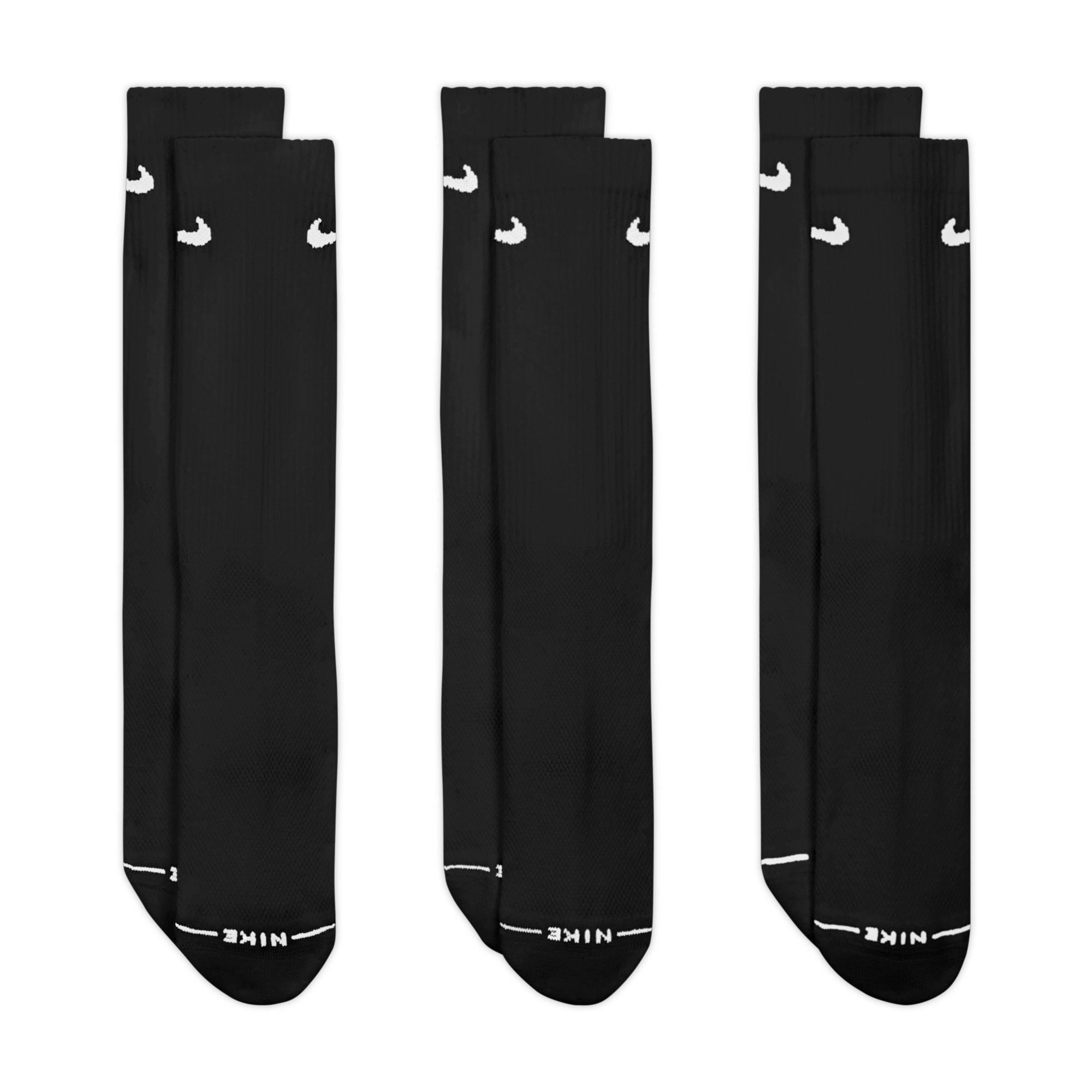 Nike Sportsocken »U NK ED ELVD CRW 3P - 144« für Erwachsene, mit Baumwolle im Obermaterial, formstabil