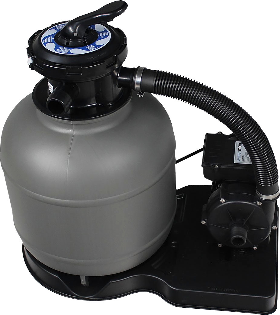 KWAD Rundpool »Design CABRIO DOME inkl. Abdeckung zur Reduzierung des Pflegeaufwandes«, (Set, 5 tlg.), 5-tlg., Höhe: 130 cm, graue Innenfolie, inkl. Sicherheitsleiter