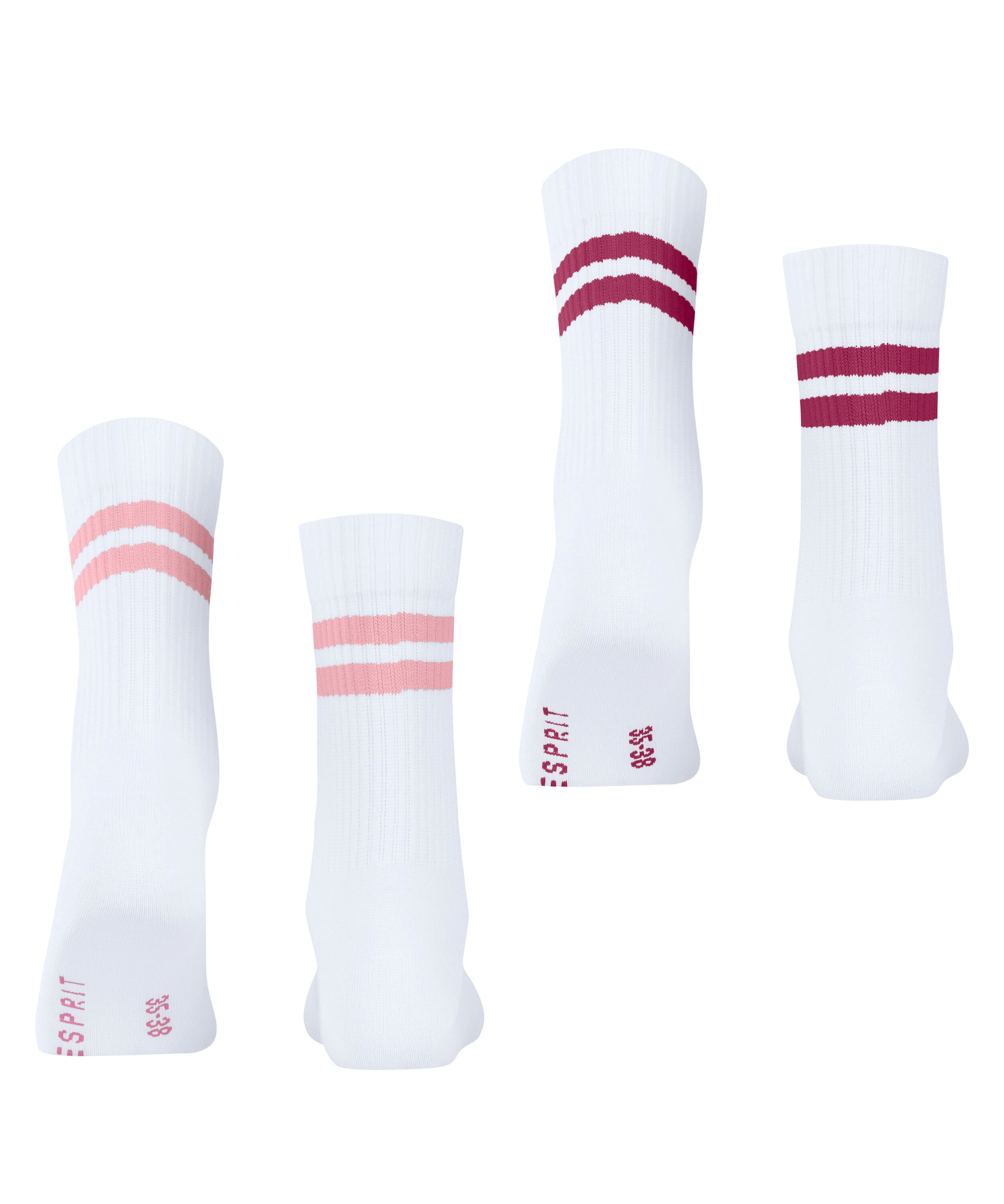 Esprit Tennissocken »Tennis Stripe« 2 Paar,  mit Kontraststreifen, sportliches Design, perfekte Passform
