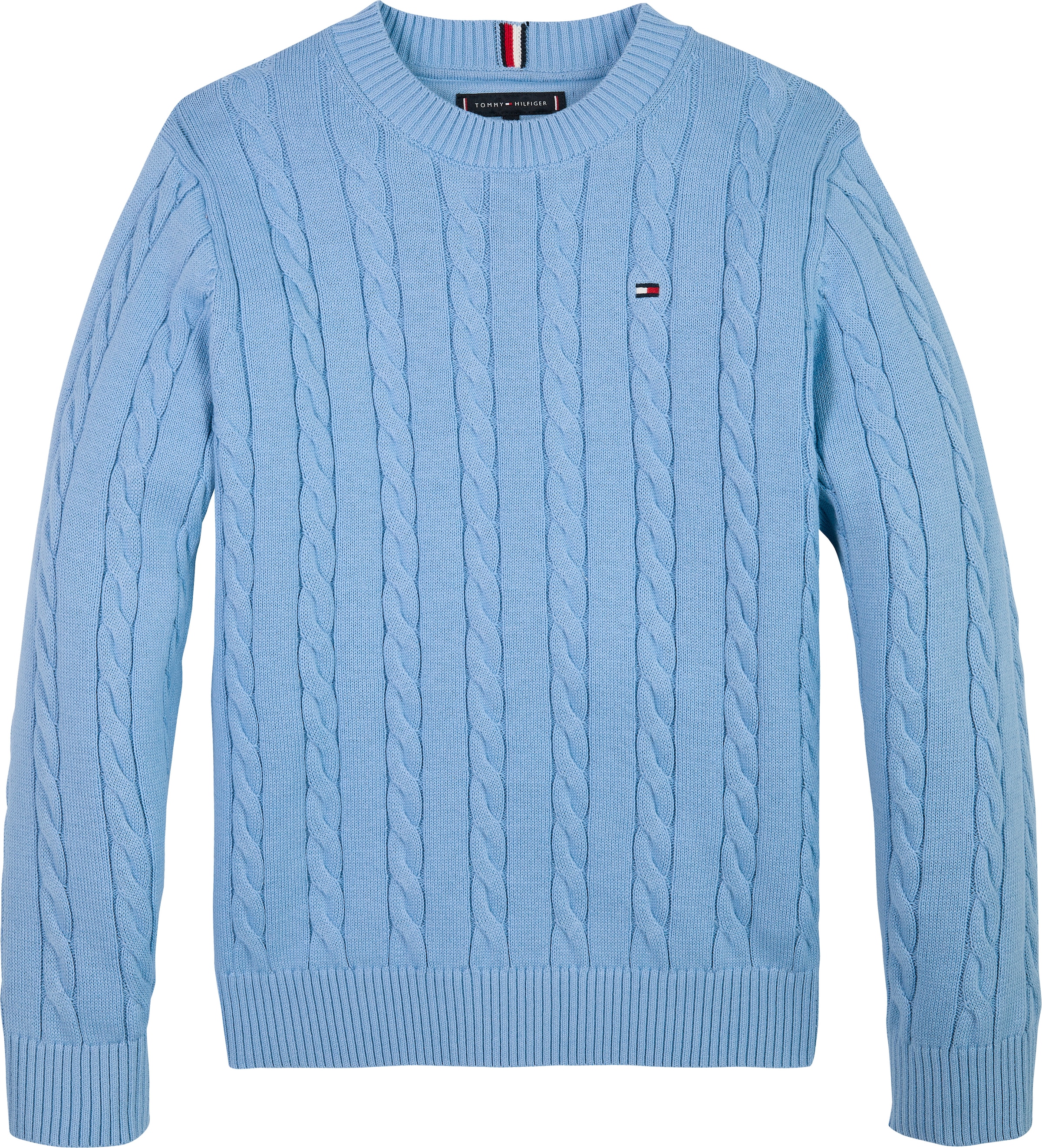Tommy Hilfiger Strickpullover »COTTON CABLE SWEATER«, für Kinder bis 16 Jahre, mit Zopfmuster