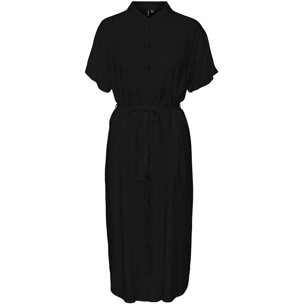 Vero Moda Hemdblusenkleid »VMBUMPY SS CALF SHIRT DRESS NOOS«