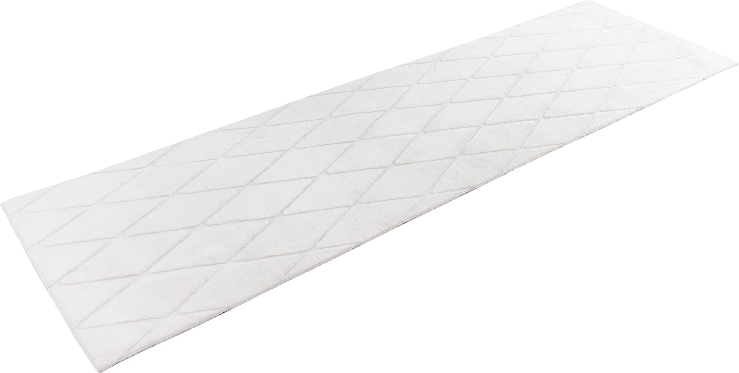 my home Läufer »Tilana« rechteckig 20 mm Höhe besonders weich durch Mikrofaser, Rauten-Design