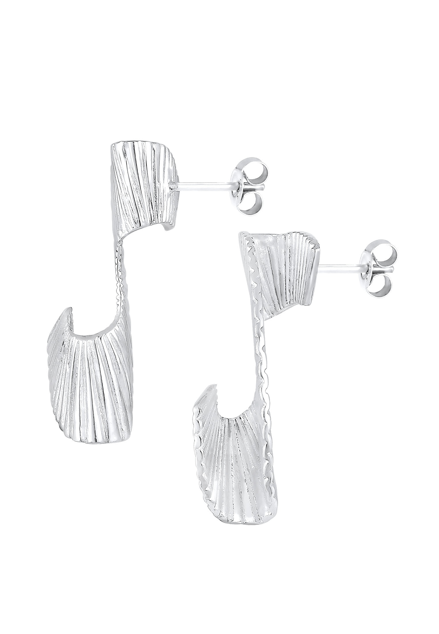 Elli Premium Paar Ohrstecker »Ohrringe Hänger Fächer Form Trend 925 Silber«