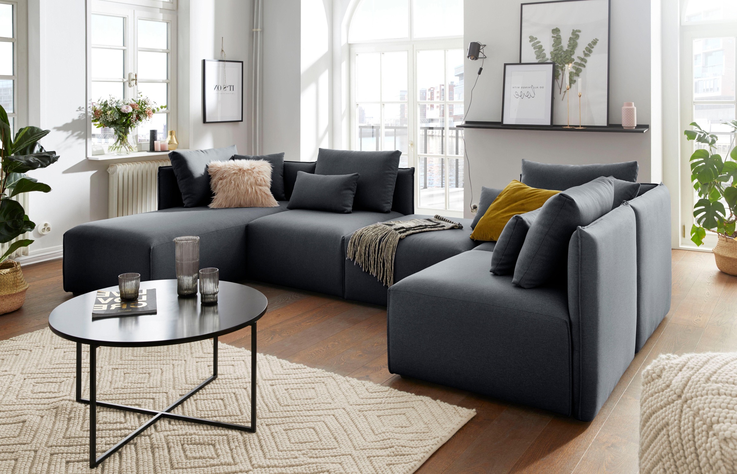 OTTO home Wohnlandschaft »Nöre U-Form« 5 Teile, in vielen Bezugsqualitäten und Farben s. auch "Nöre"