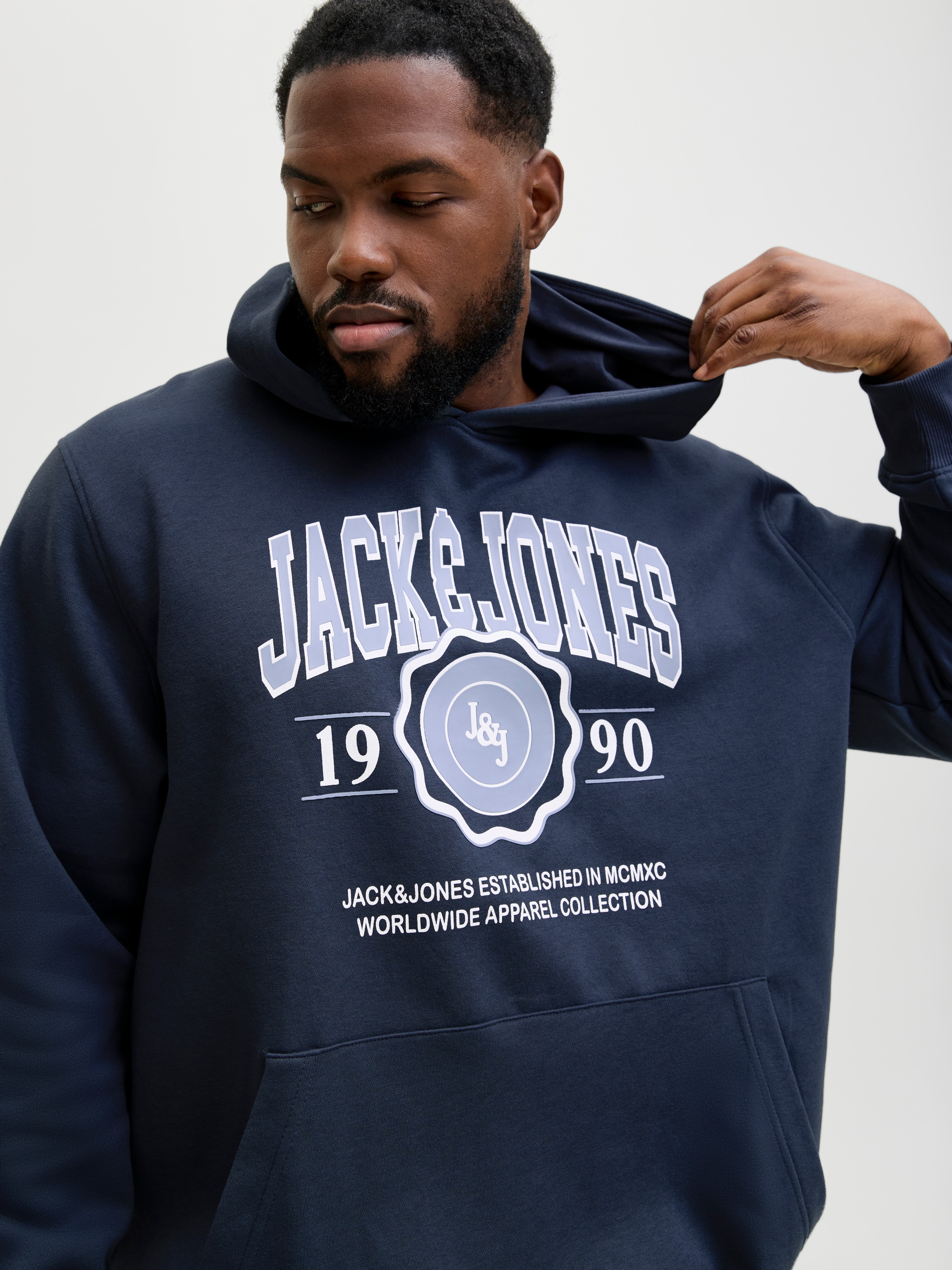 Jack & Jones PlusSize Kapuzensweatshirt »JJMAKO SWEAT HOOD PLS«
