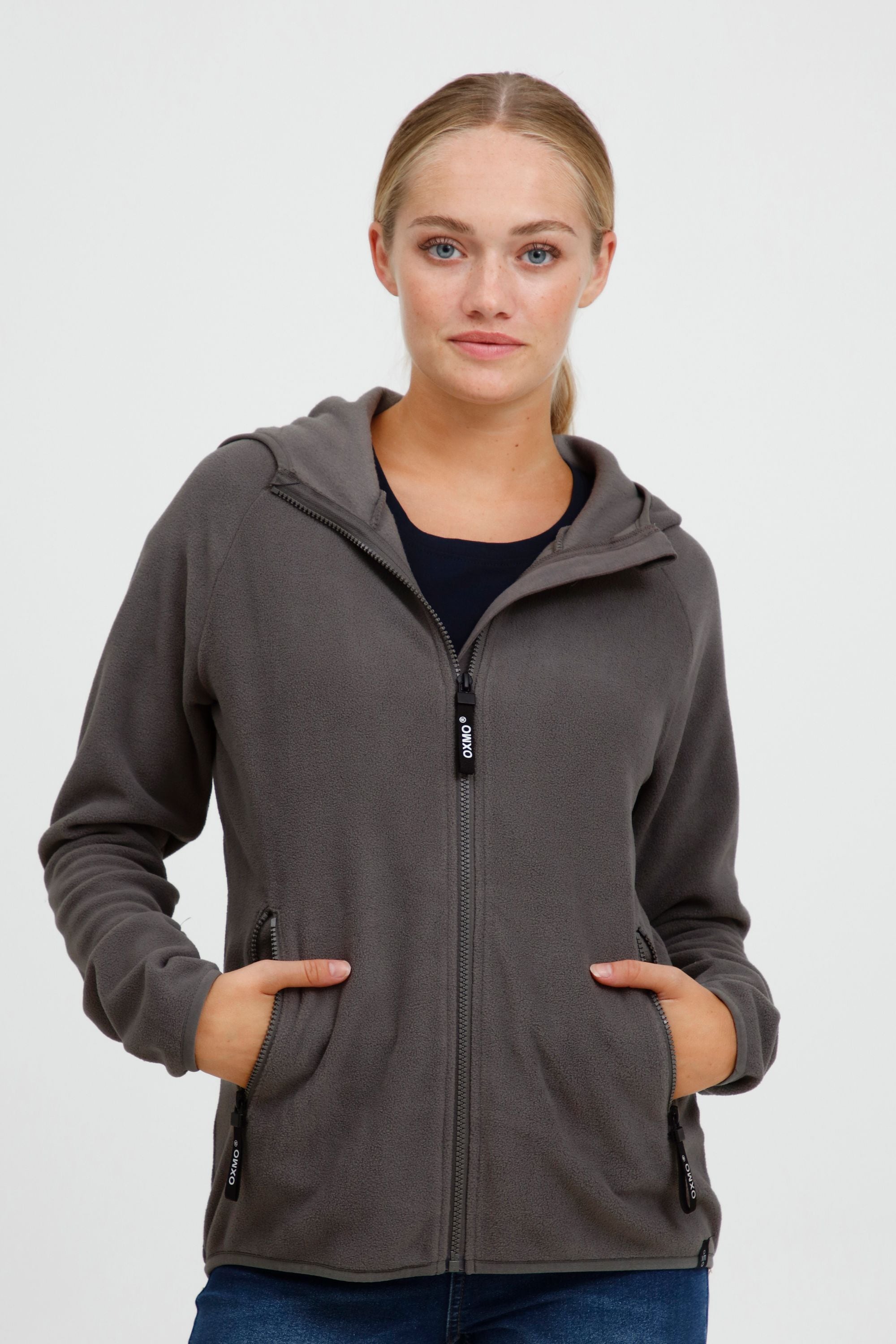 OXMO Fleecejacke »Fleecejacke OXFinja«, mit Kapuze