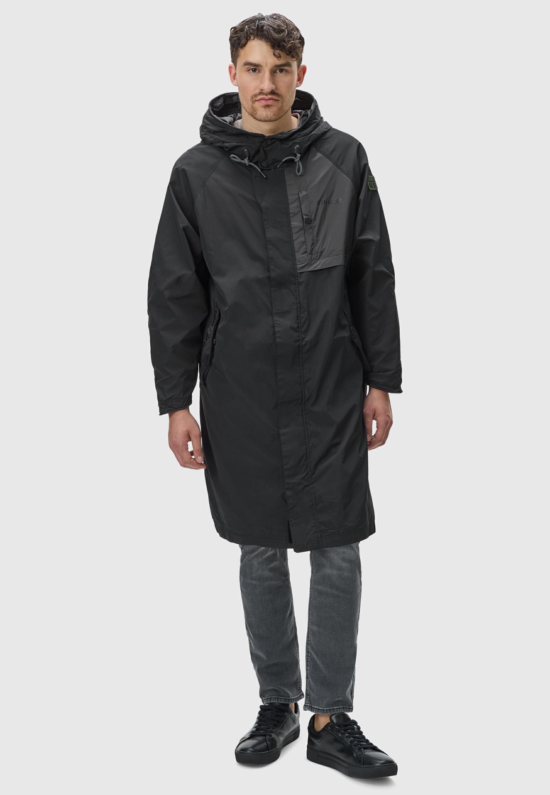 Stone Harbour Regenmantel »Regenmantel Zafaar«, Lange Herren Regenjacke mit Kapuze