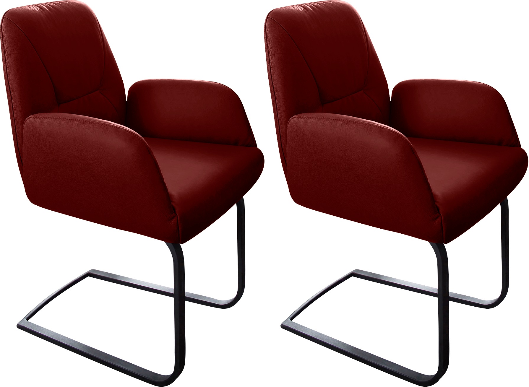 W.SCHILLIG Freischwinger »ole« (Set) 2 Stk.2er- oder 4er-Set, Gestell in Schwarz pulverbeschichtet